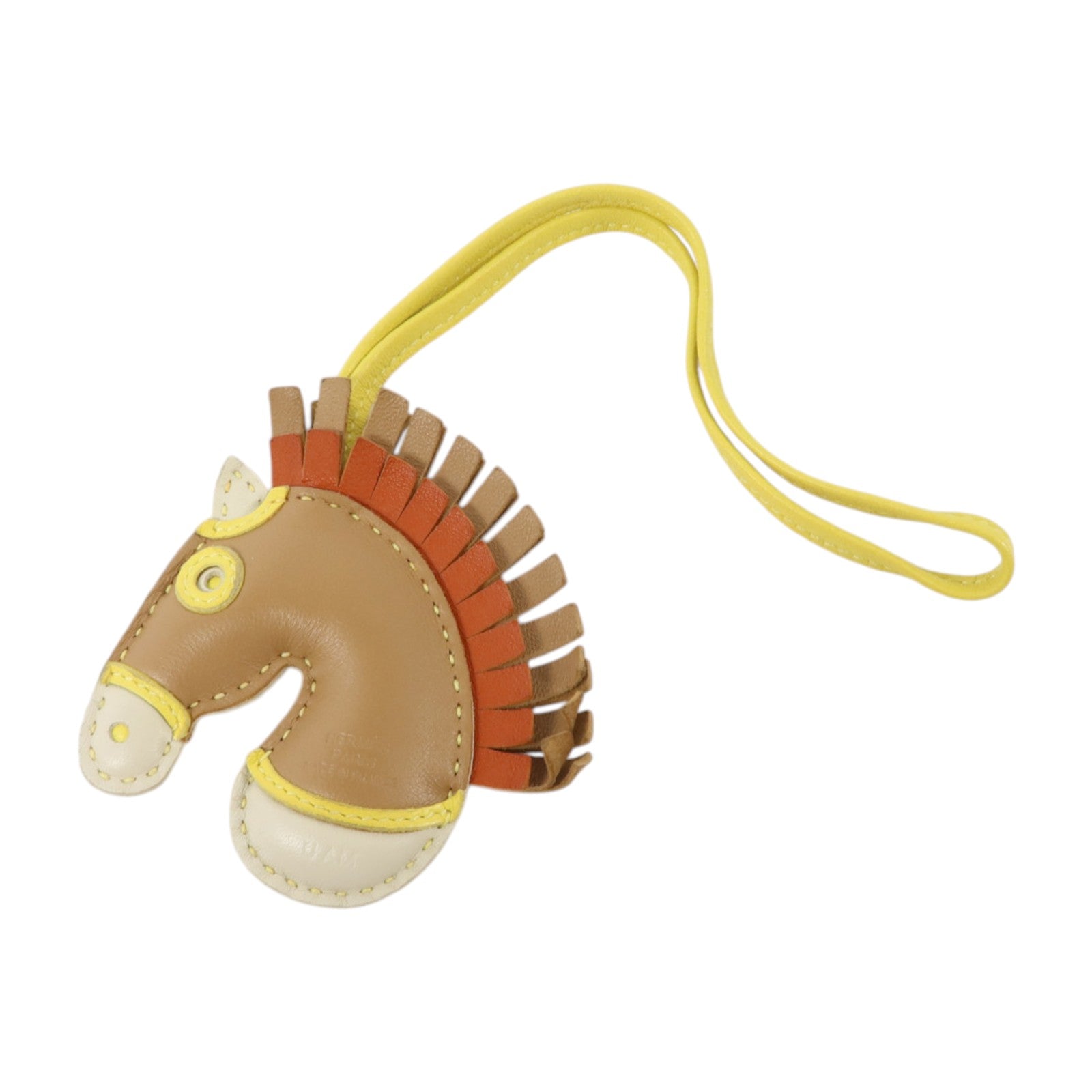HERMES Milo皮革Geegee Camail掛飾Chai/Craie/Lime/Cornaline