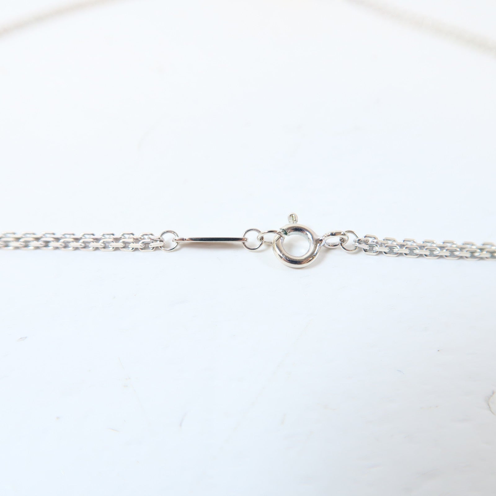 TIFFANY＆CO 925純銀Large Double Link Pendant Necklace項鍊銀色