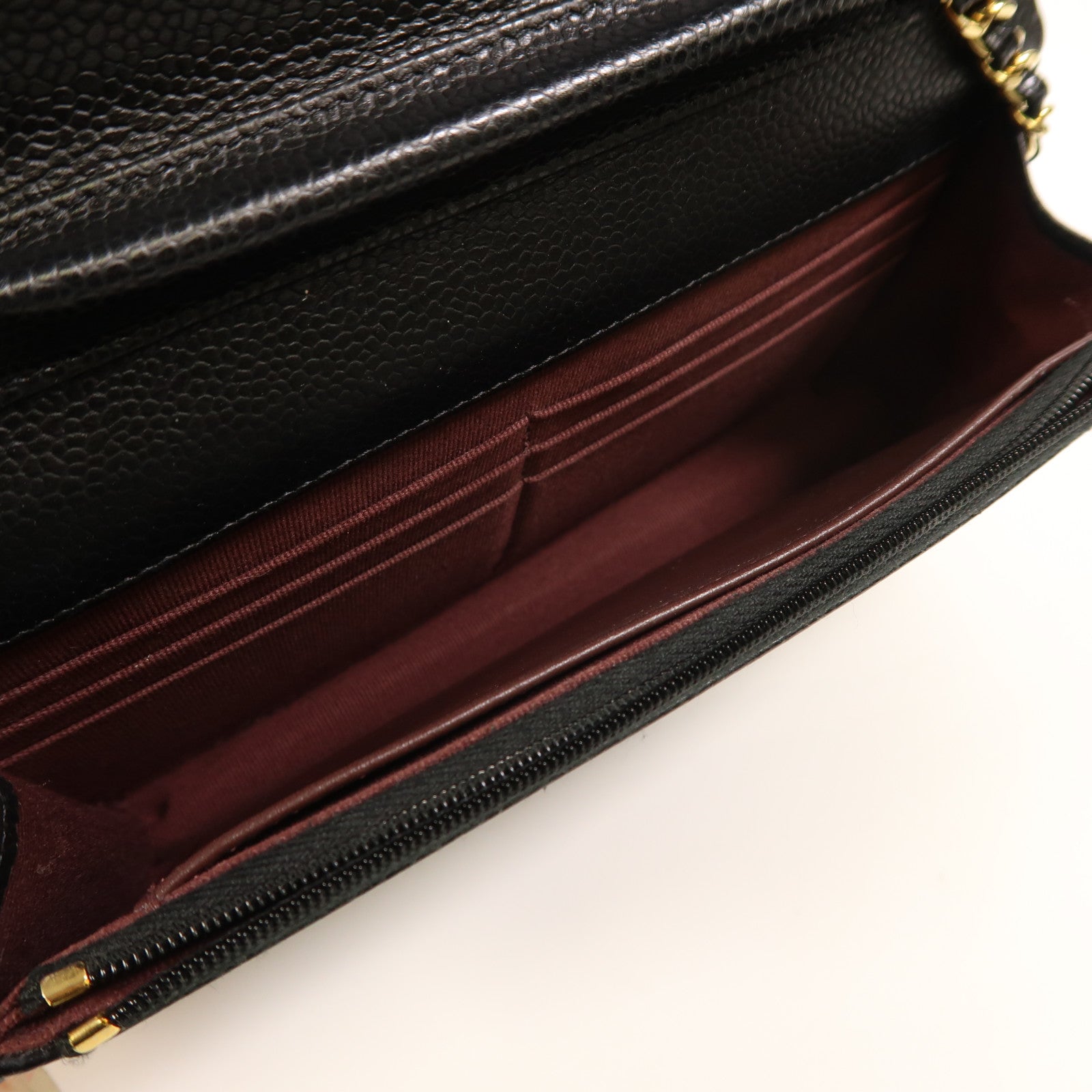 CHANEL 牛皮皮革WOC Wallet On Chain金扣鏈帶肩背袋