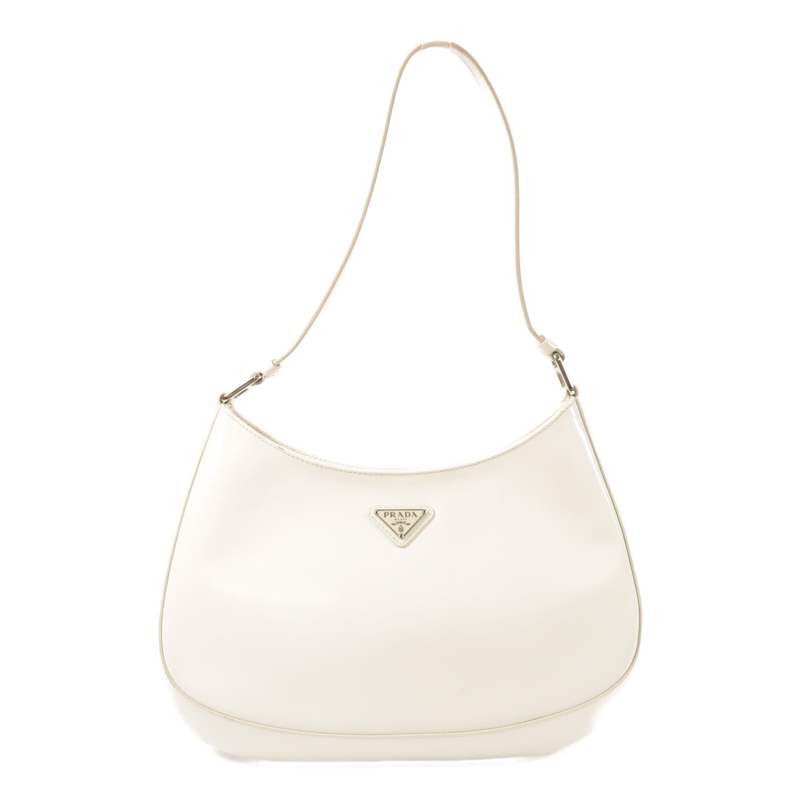 PRADA 牛皮皮革Cleo銀扣肩背袋