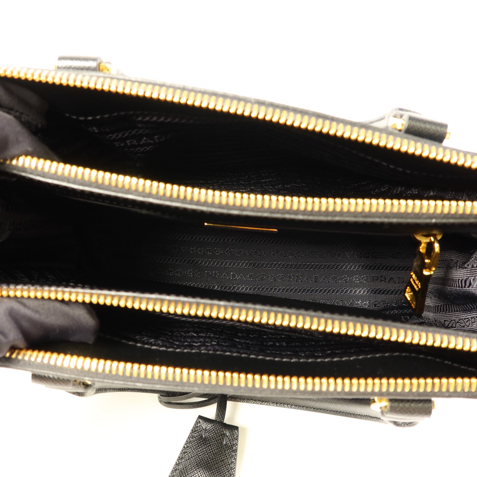 PRADA Saffiano皮革Galleria金扣手挽肩背兩用袋