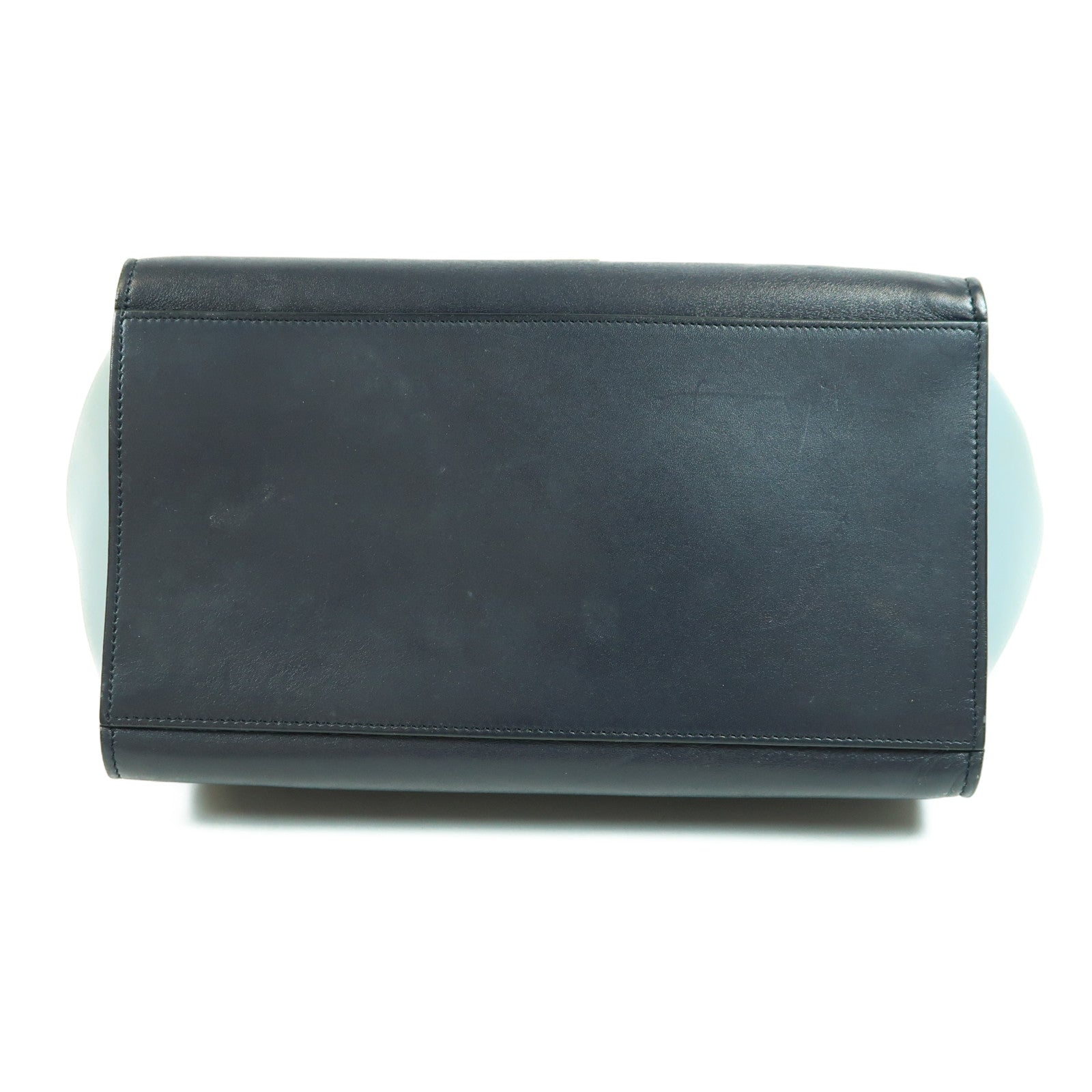 CELINE 牛皮皮革Trapeze銀扣手挽肩背兩用袋