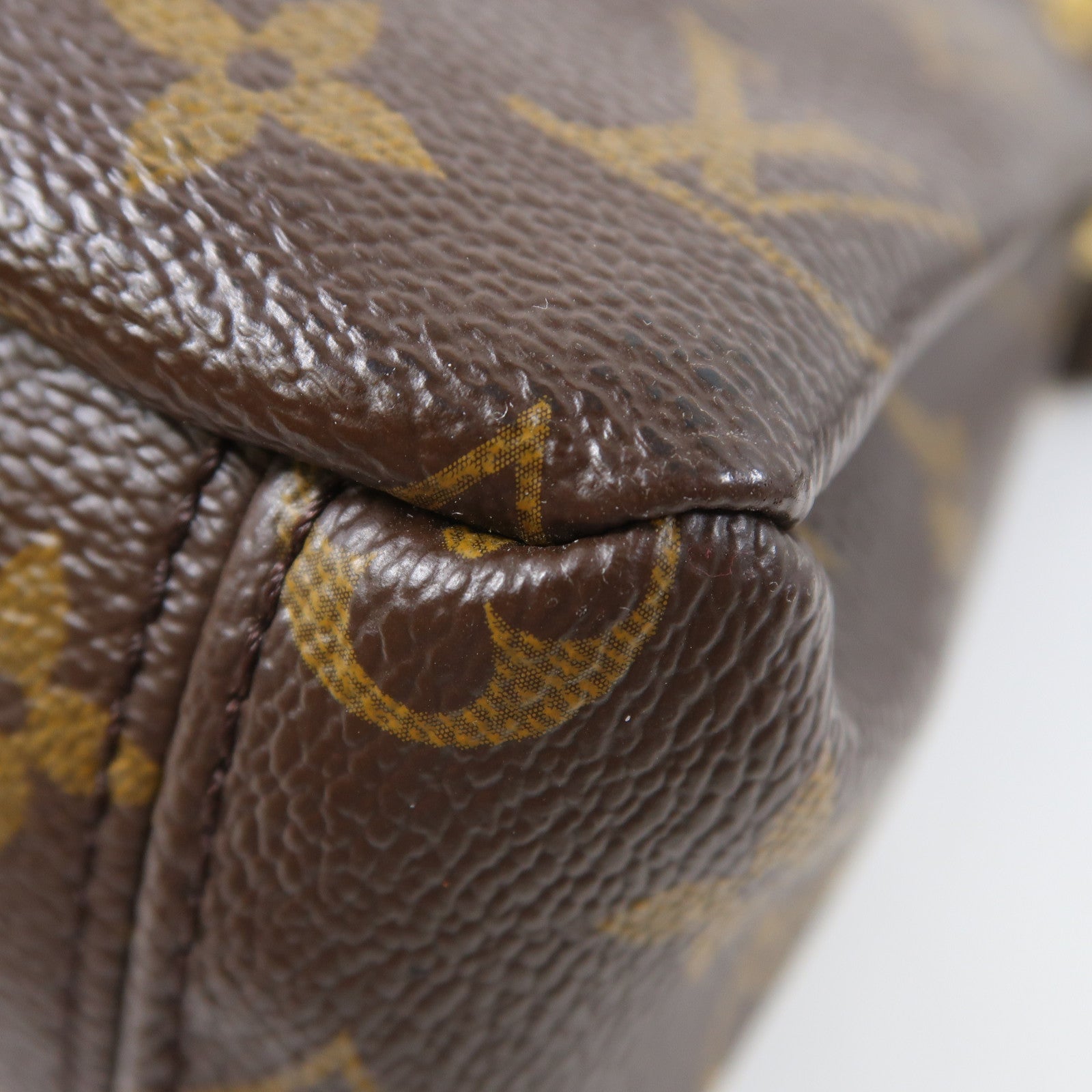 LOUIS VUITTON Monogram Pallas BB金扣手挽肩背兩用袋啡色/紅色