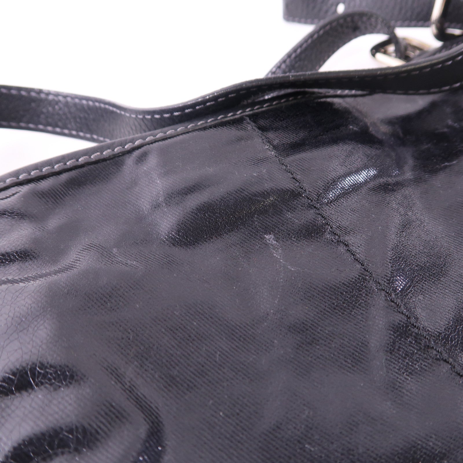 TOD'S 塗層帆布Tote Bag銀扣肩背袋