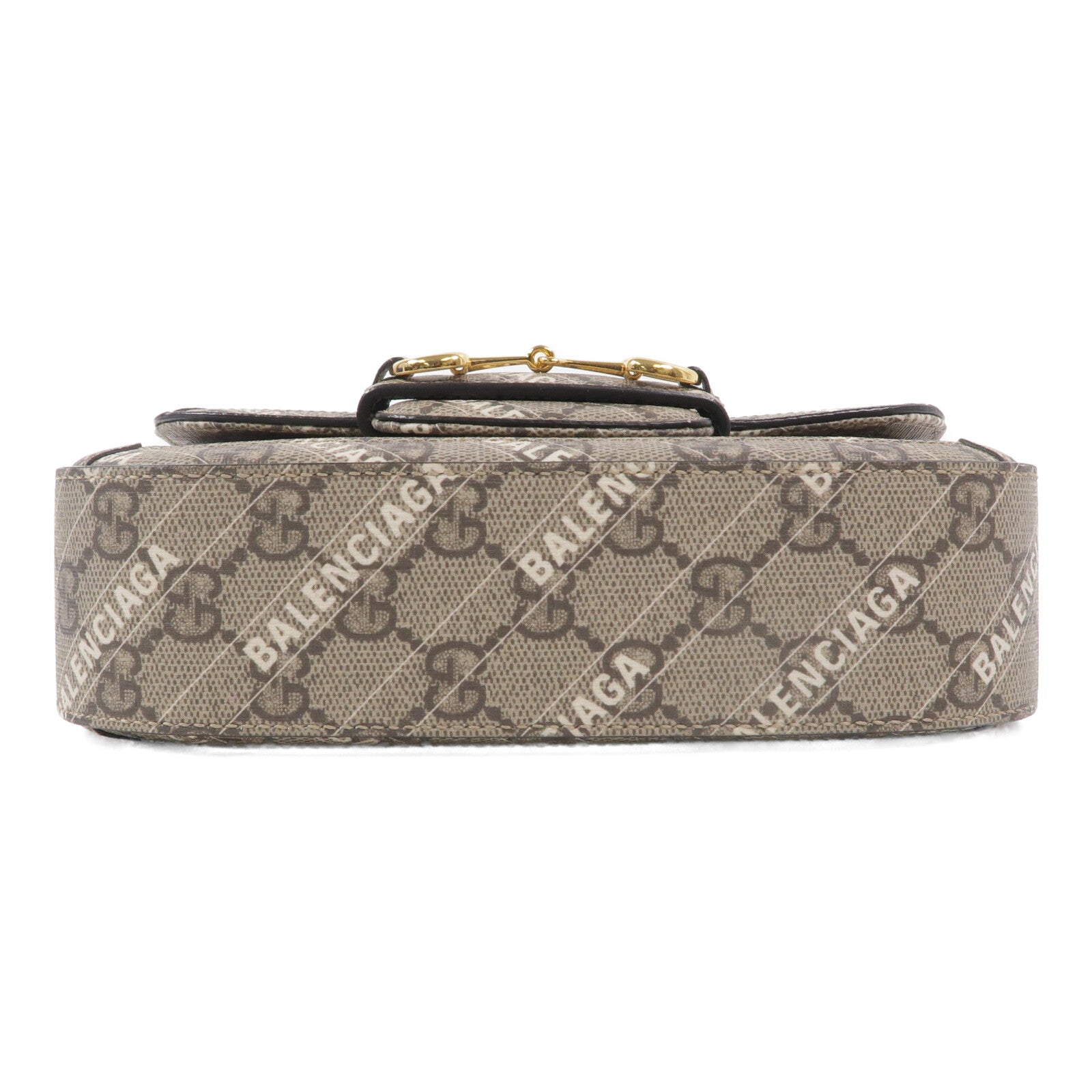 GUCCI 塗層帆布Horsebit 1955 X Balenciaga肩背袋