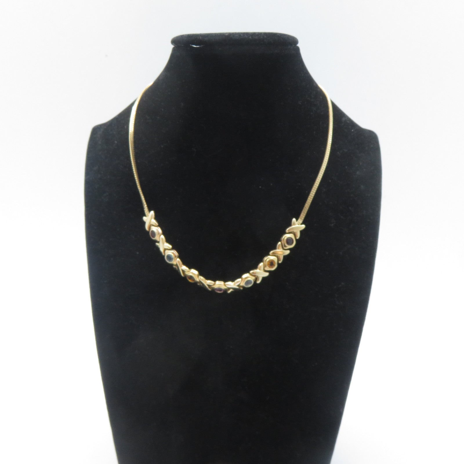 JEWELRY 14K黃金Color Stone Necklace彩色寶石項鍊