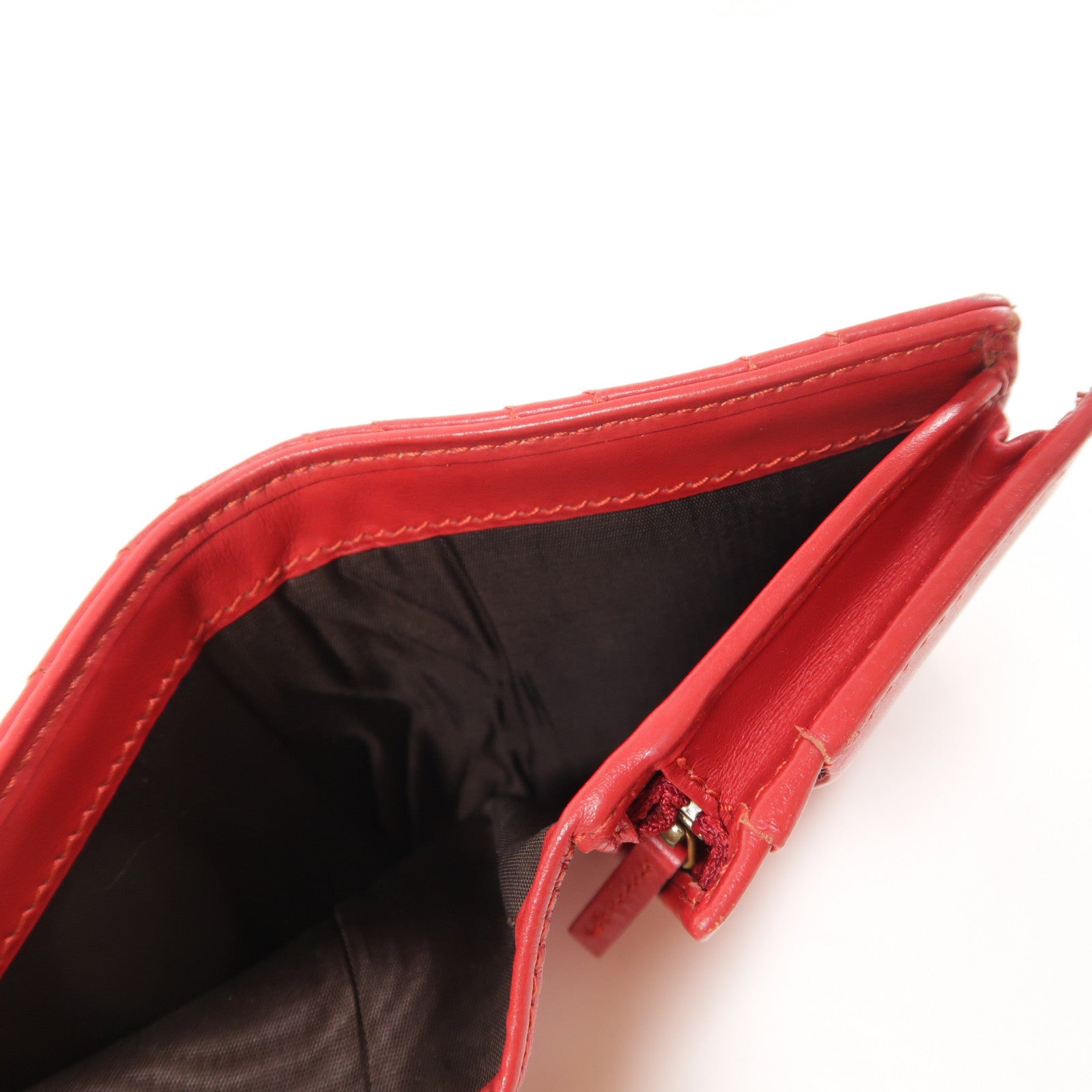 GUCCI GG GHW GG Marmont Card Case Calfskin Leather 466492 E12591 Red