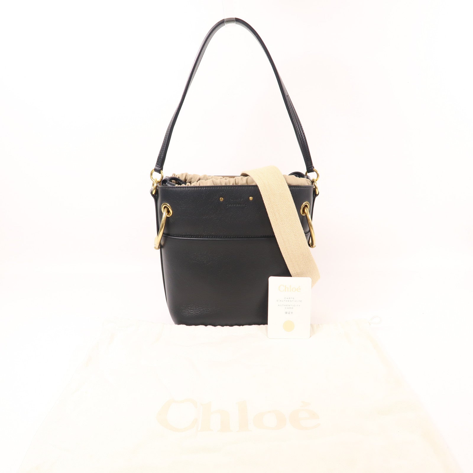 Chloe 牛皮皮革Shoulder Bag金扣肩背袋
