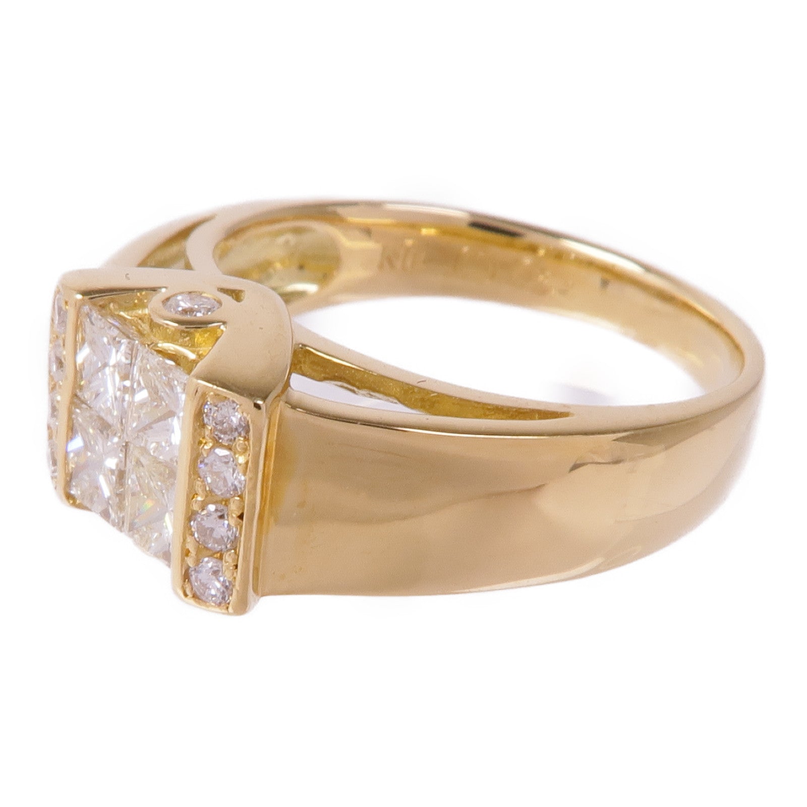 JEWELRY 【激減優惠】18K黃金Diamond Ring鑽石戒指US#4.75