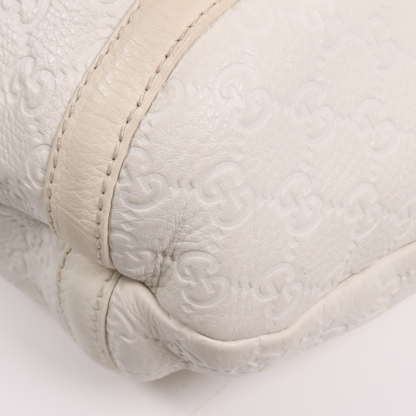 GUCCI 牛皮皮革Techro Horsebit Medium Hobo銀扣肩背袋