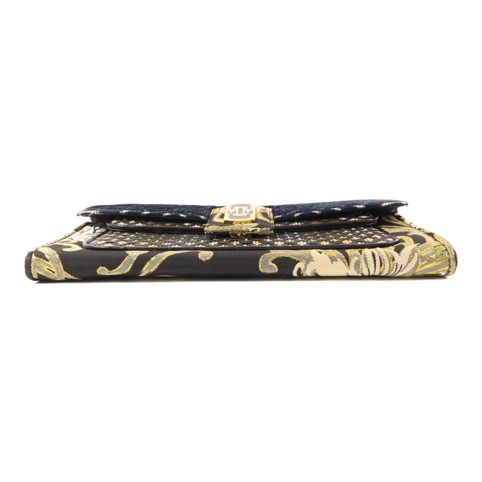 BVLGARI 天鵝絨/布料Clutch Bag金扣手拿包