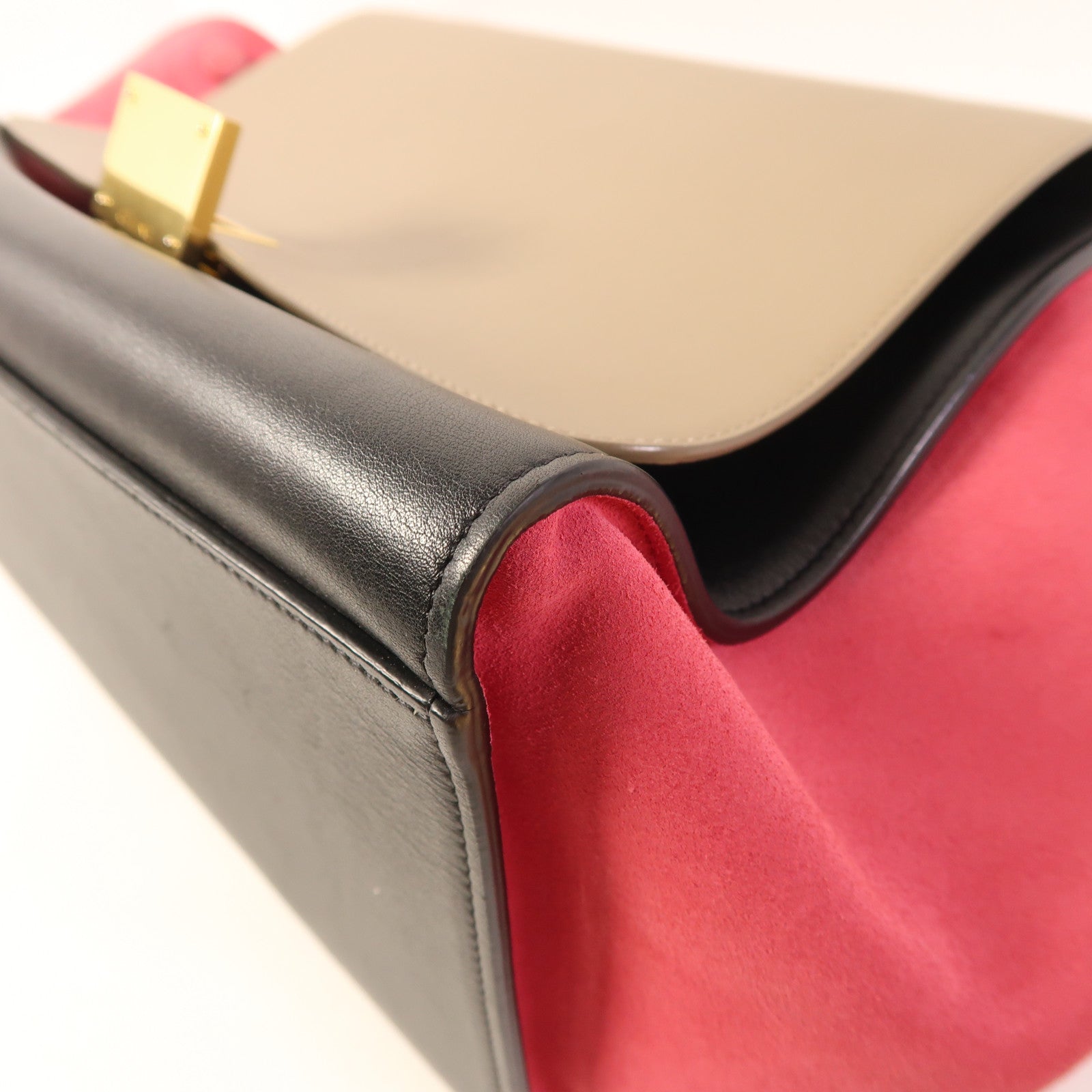 CELINE 牛皮皮革Trapeze金扣手挽肩背兩用袋