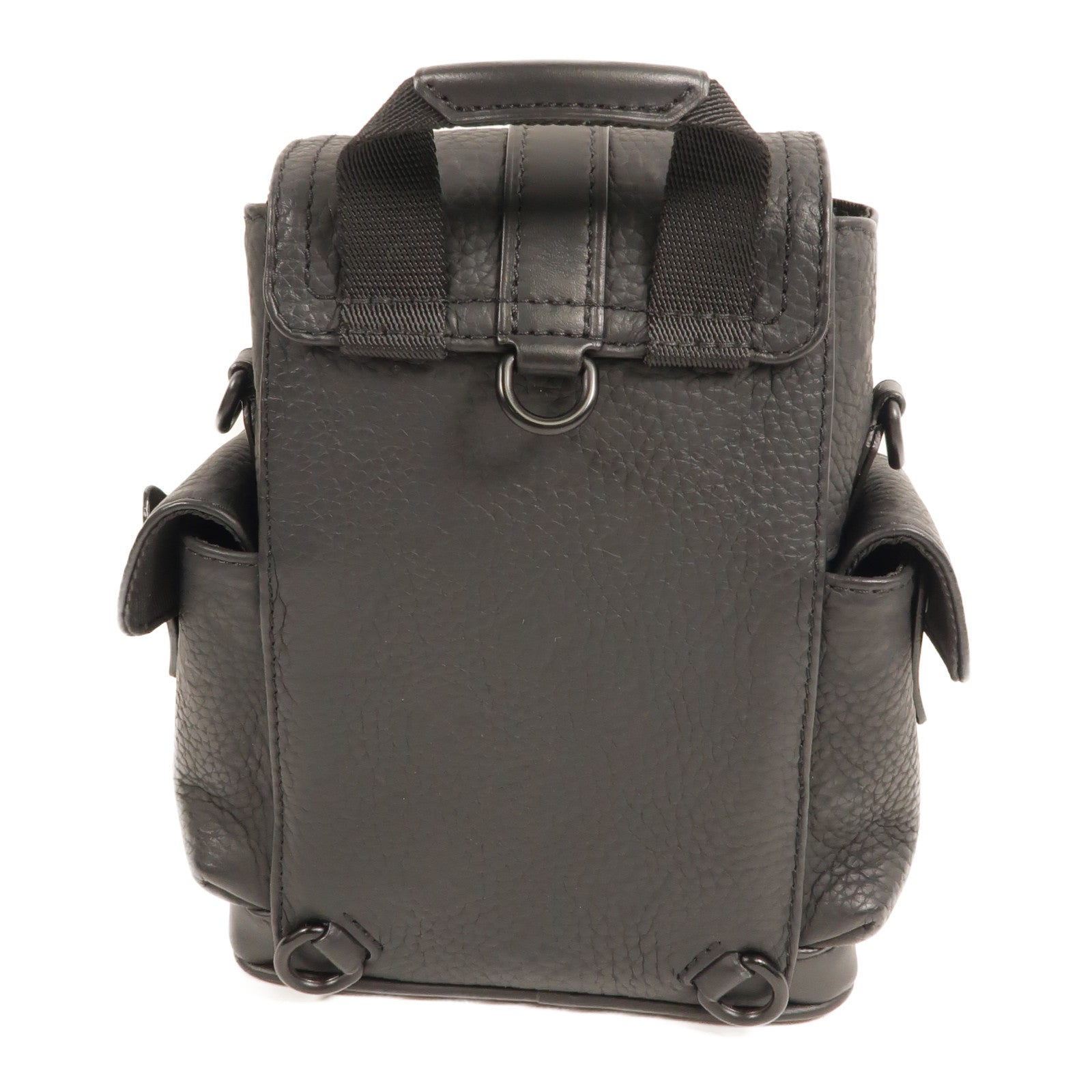 LOUIS VUITTON Monogram Taurillon Nano Christopher手挽肩背兩用袋
