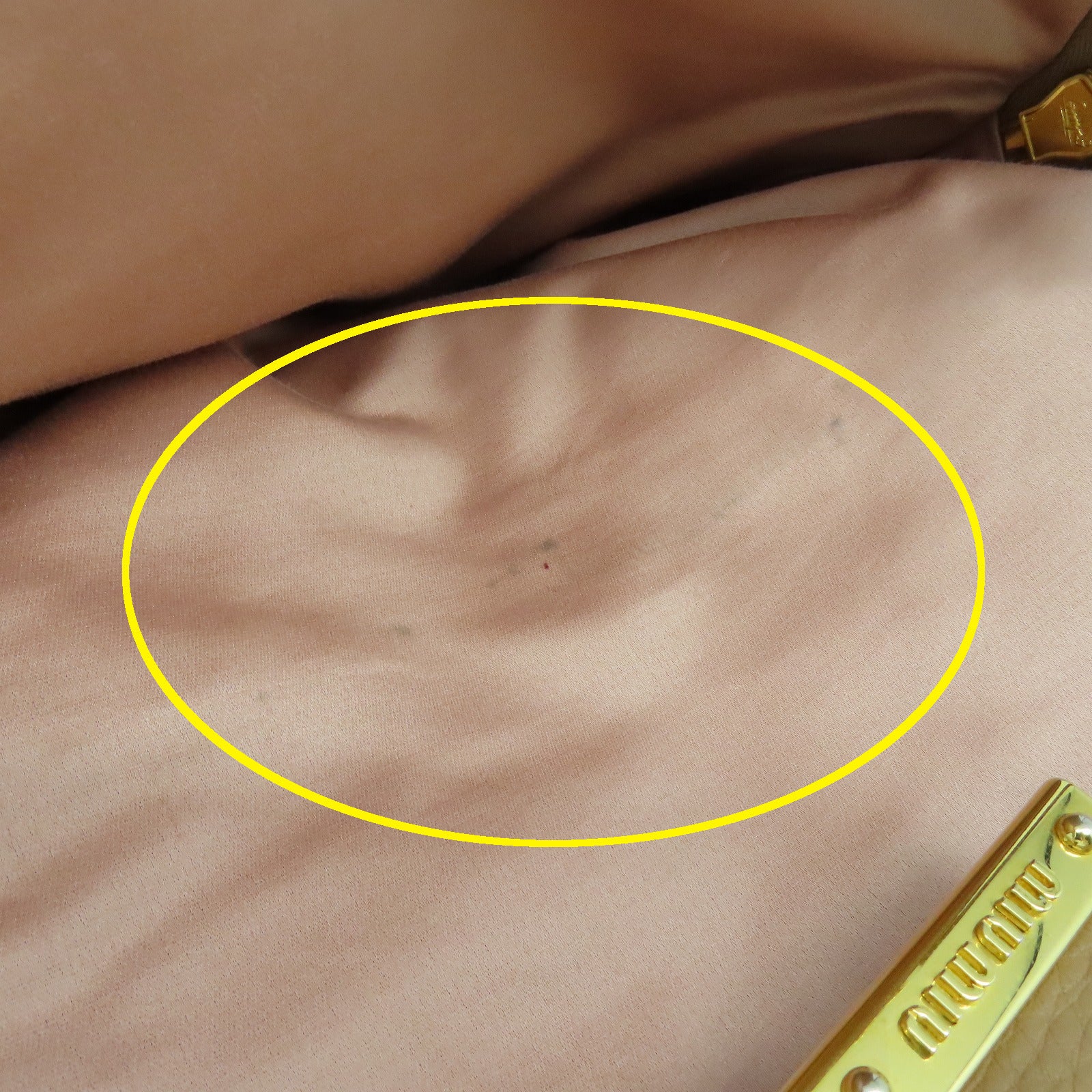 Miu Miu 牛皮皮革2 Way Shoulder金扣手挽肩背兩用袋啡色