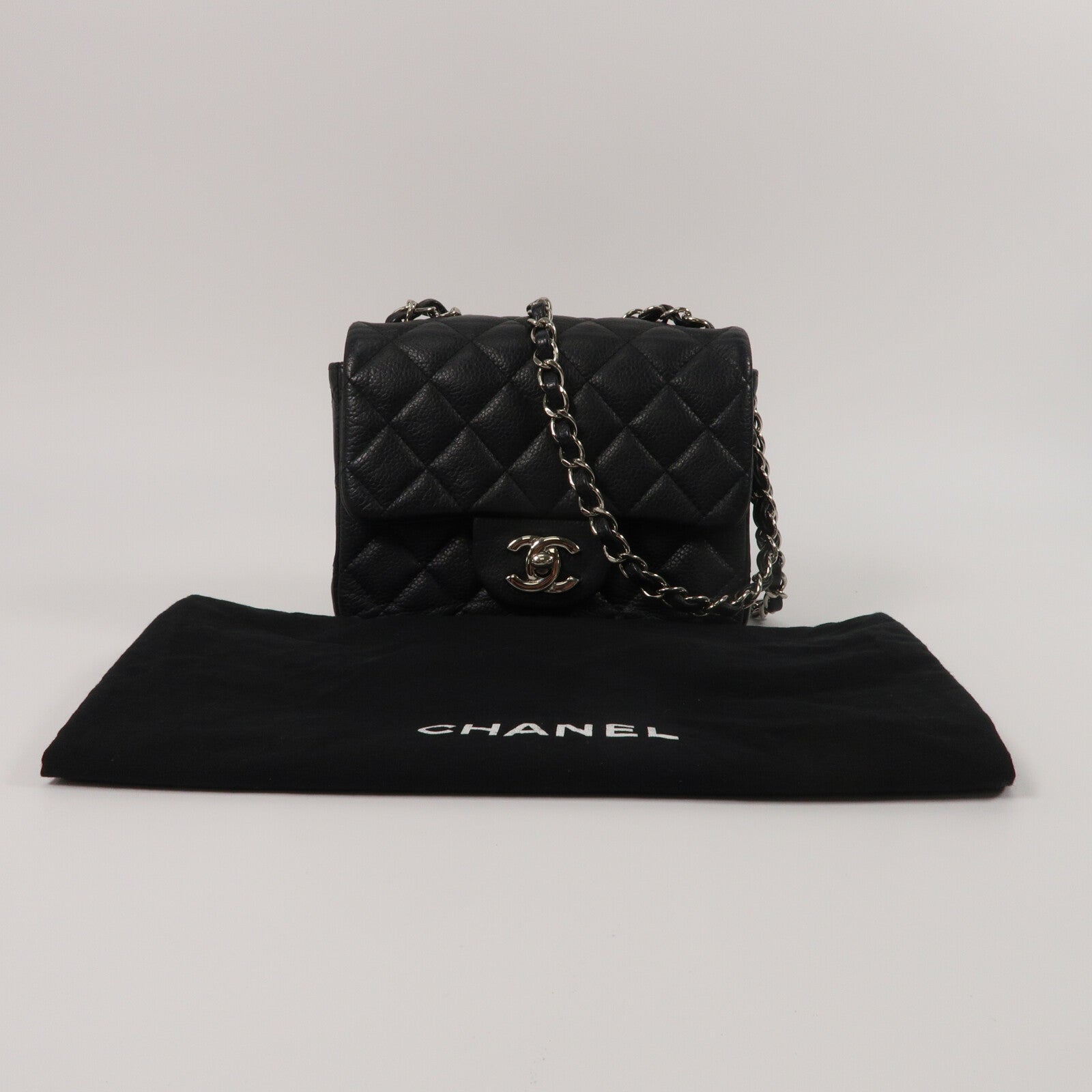 CHANEL 牛皮皮革Mini Classic 17鏈帶肩背袋