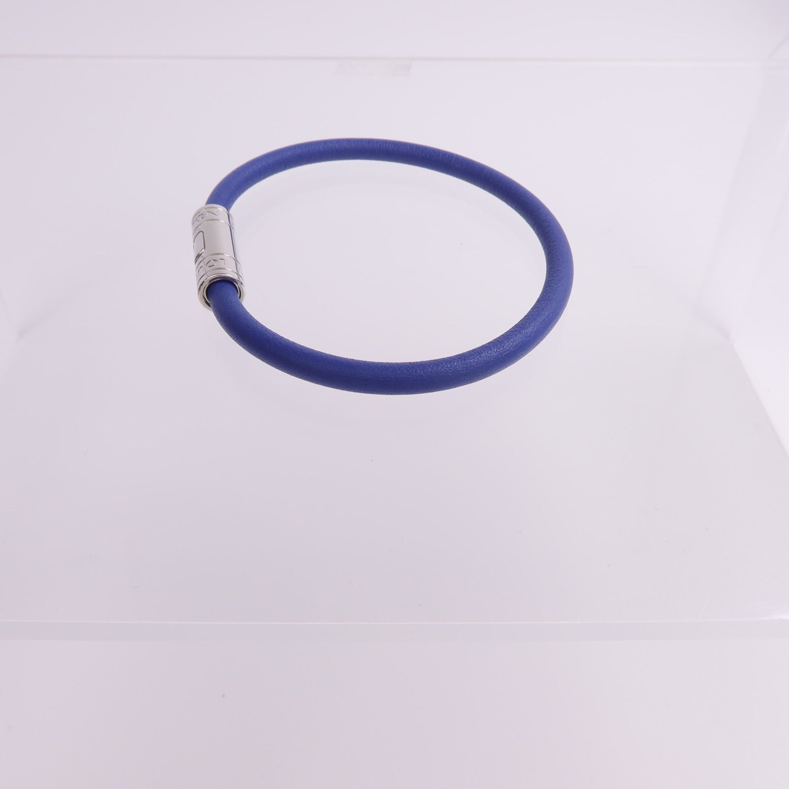 LOUIS VUITTON 皮革Keep It Bracelet銀扣手帶