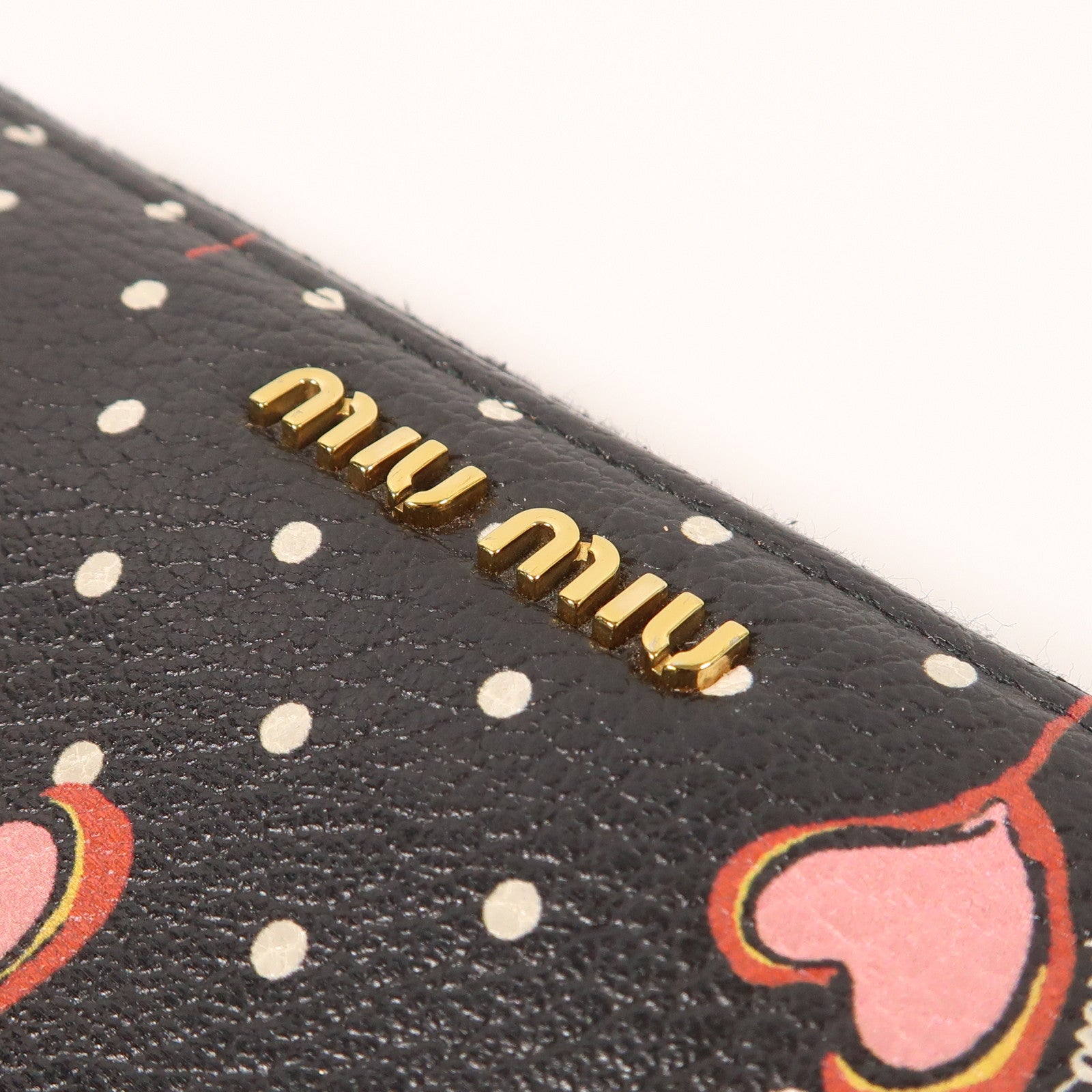 Miu Miu 牛皮皮革Long Wallet金扣長錢包