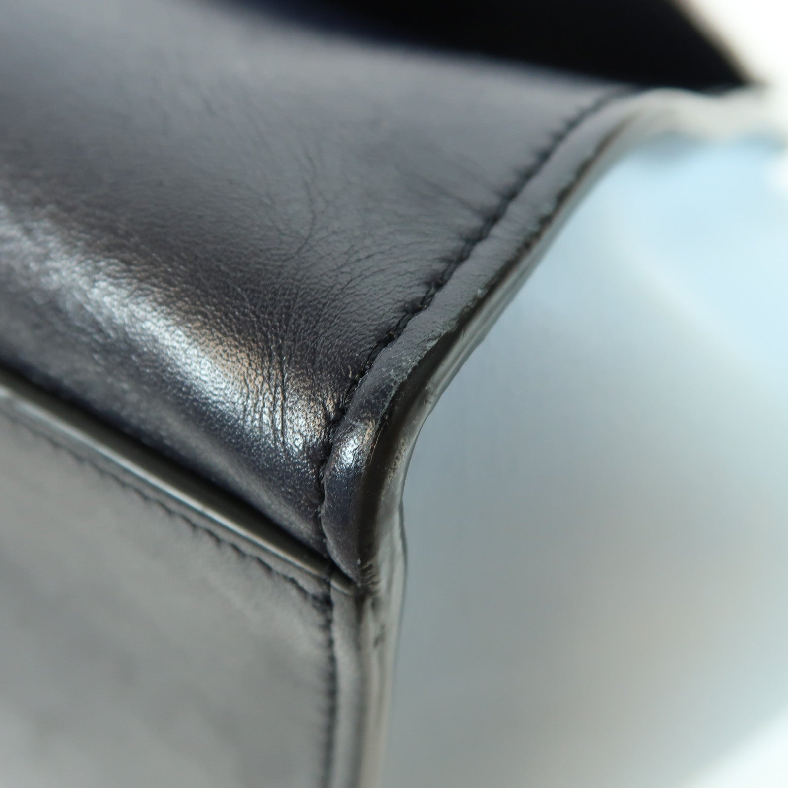 CELINE 牛皮皮革Trapeze銀扣手挽肩背兩用袋