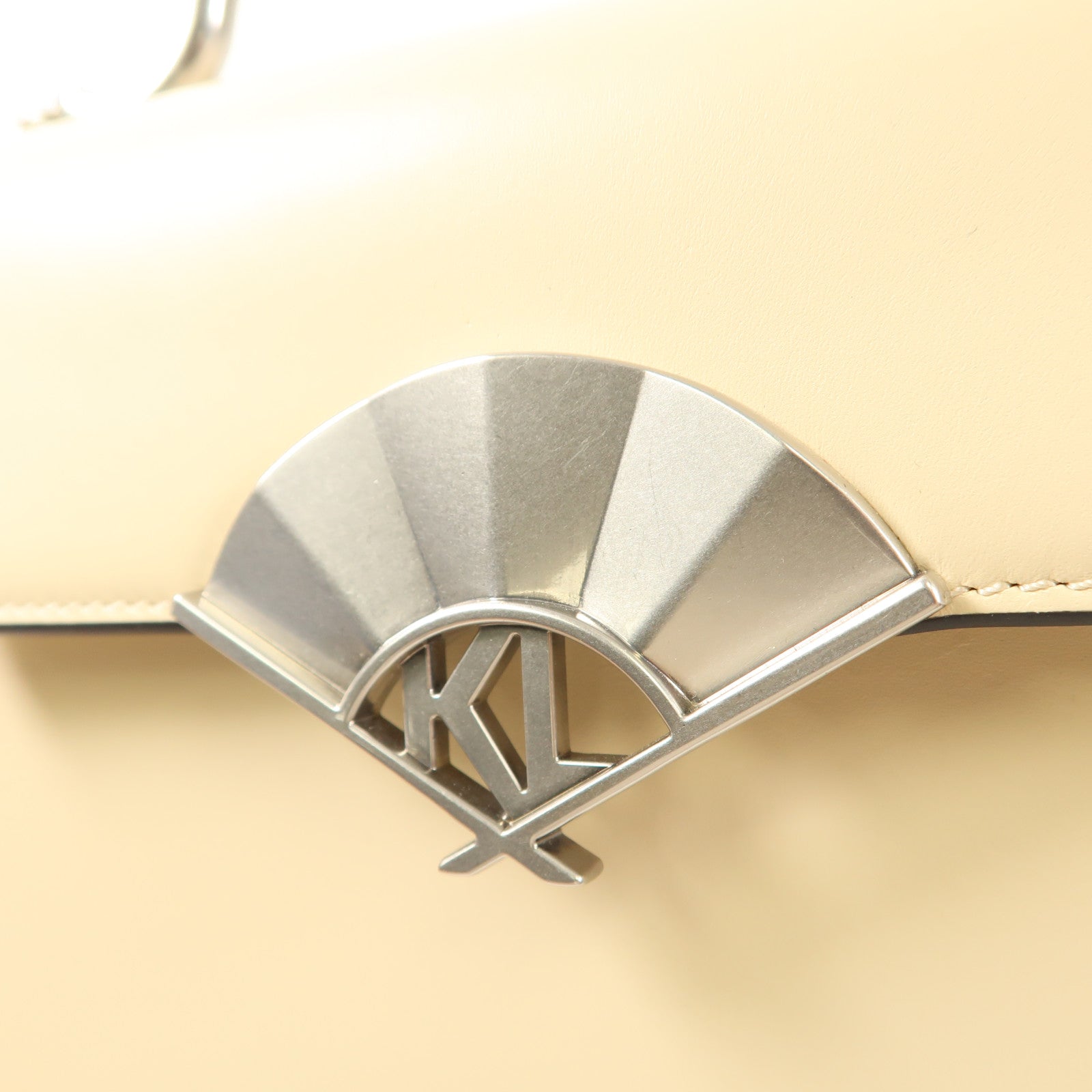 KARL LAGERFELD 牛皮皮革Karl Lagerfeld銀扣手挽肩背兩用袋