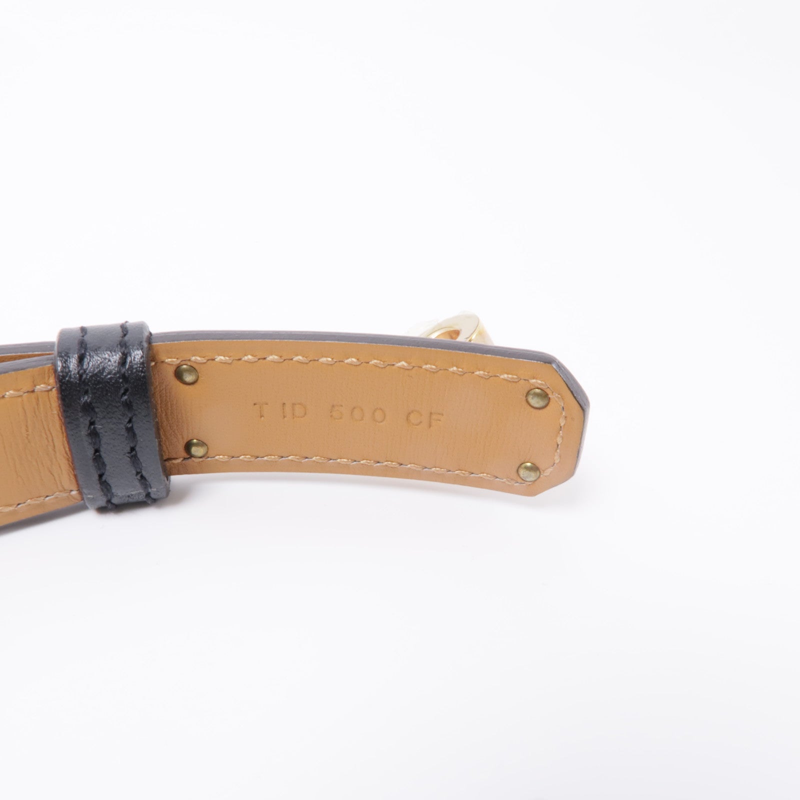 HERMES Epsom皮革Kelly Belt金扣皮帶Noir黑色