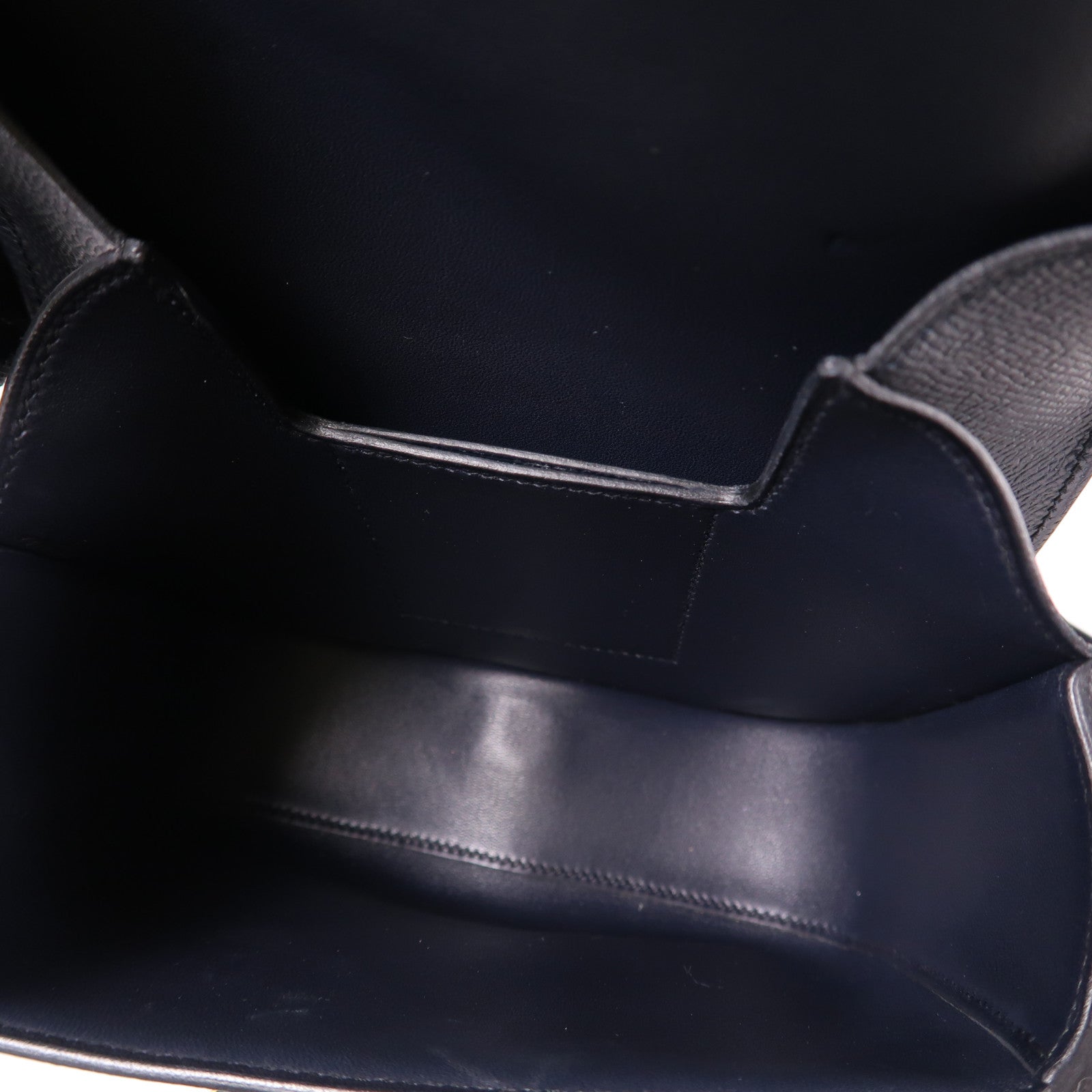 HERMES Epsom皮革Della金扣肩背袋Bleu Nuit