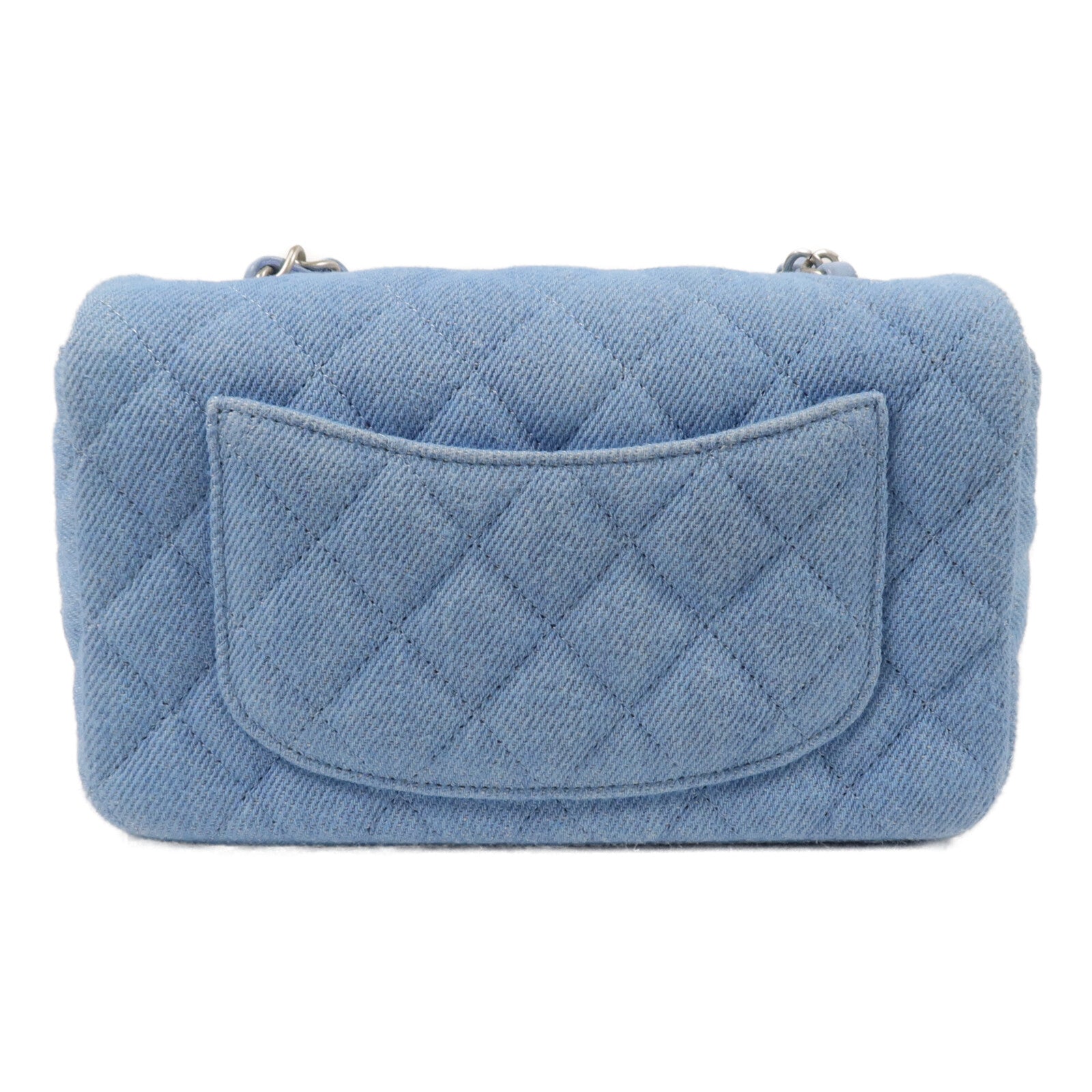 CHANEL 牛仔布Mini Classic 20鏈帶肩背袋