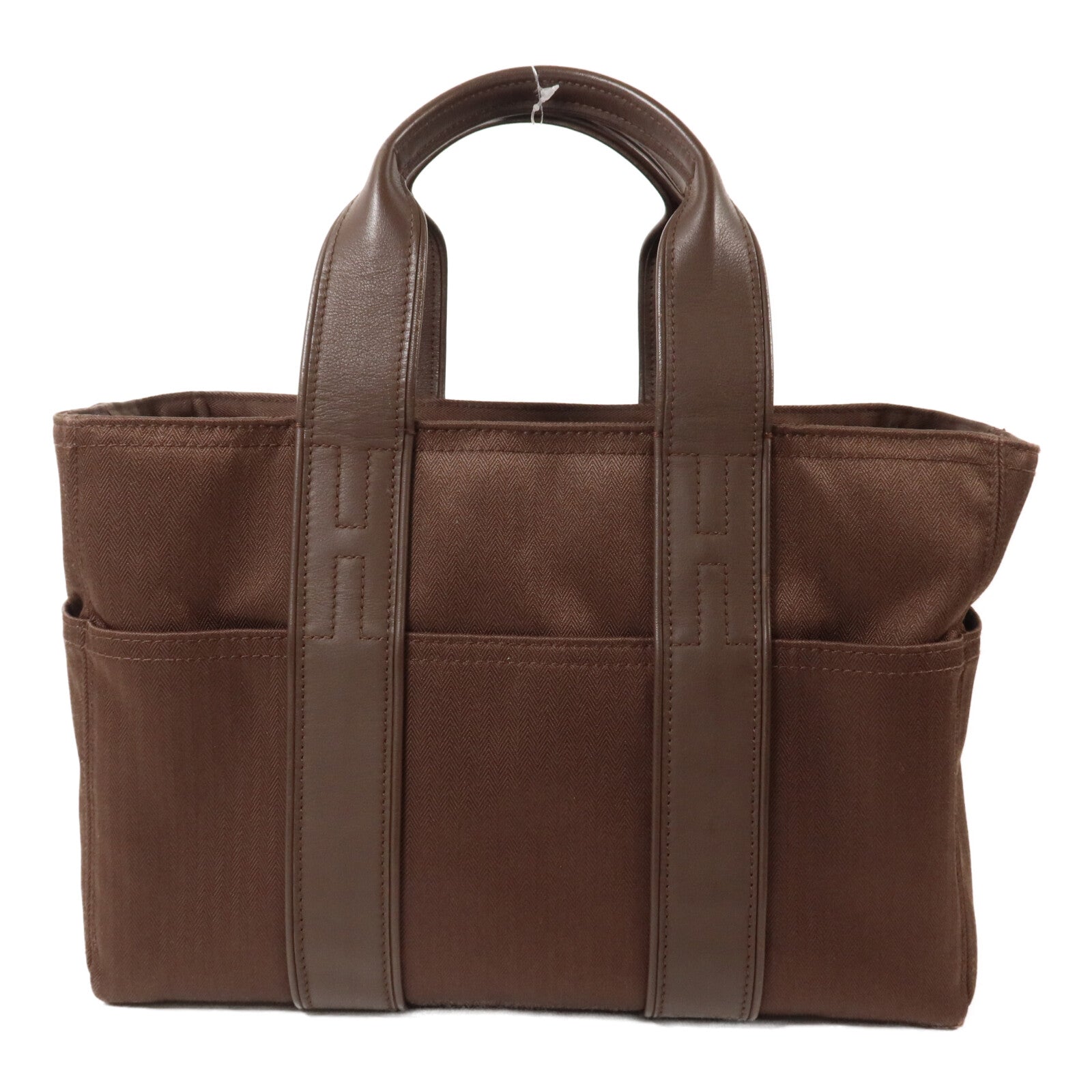 HERMES 帆布Acapulco PM Tote手挽袋Dark Brown