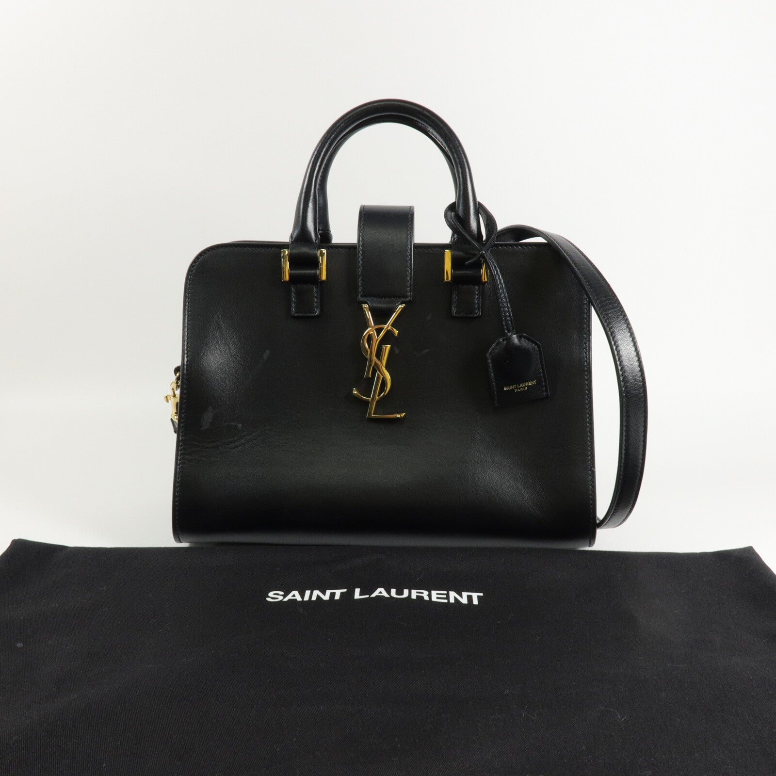 YVES SAINT LAURENT 牛皮皮革Baby Cabas手挽肩背兩用袋