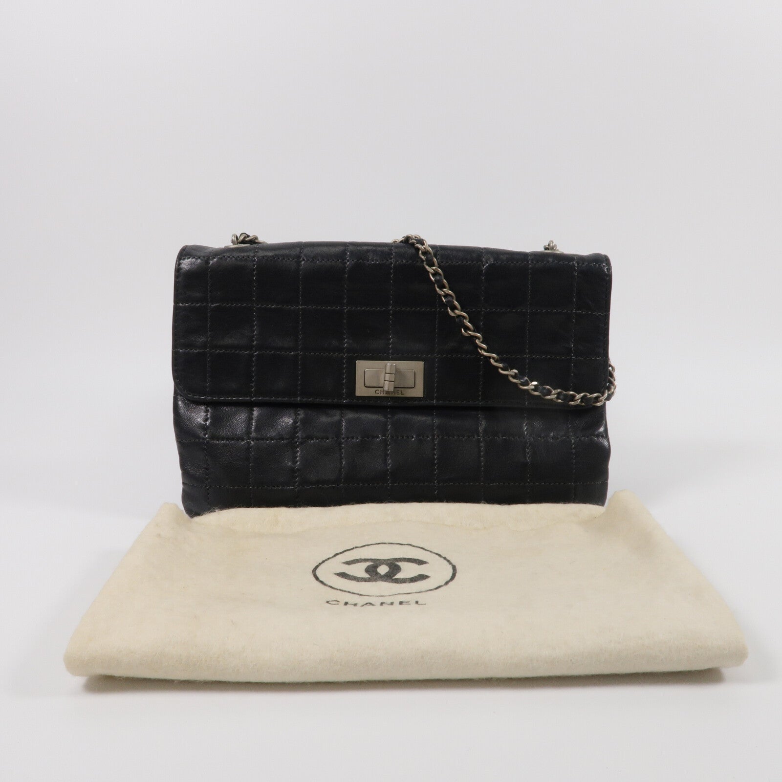 CHANEL 羊皮皮革Vintage 2.55鏈帶肩背袋