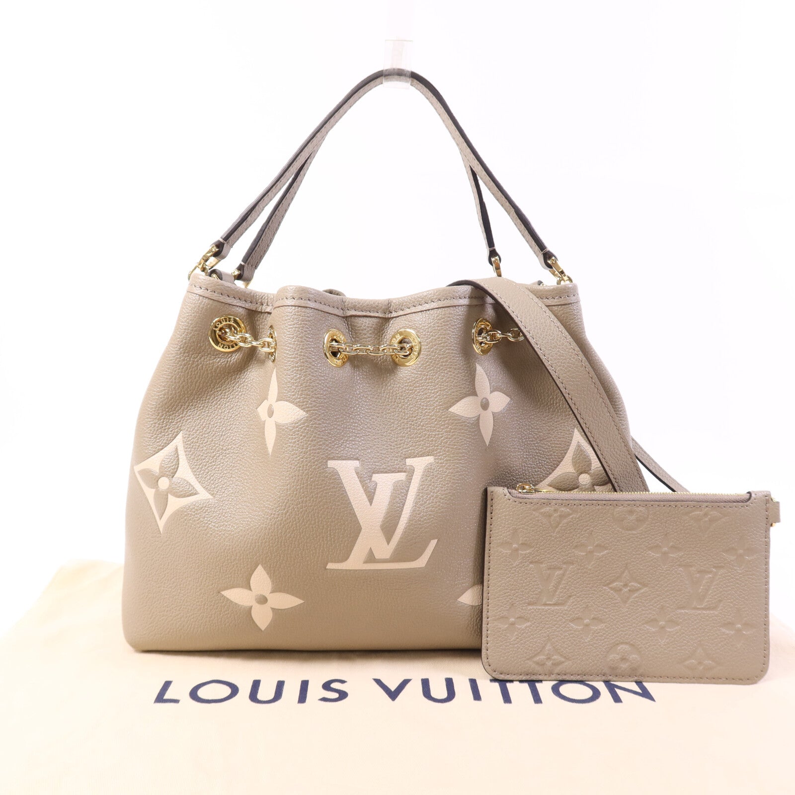 LOUIS VUITTON Monogram Empreinte Bundle金扣手挽肩背兩用袋
