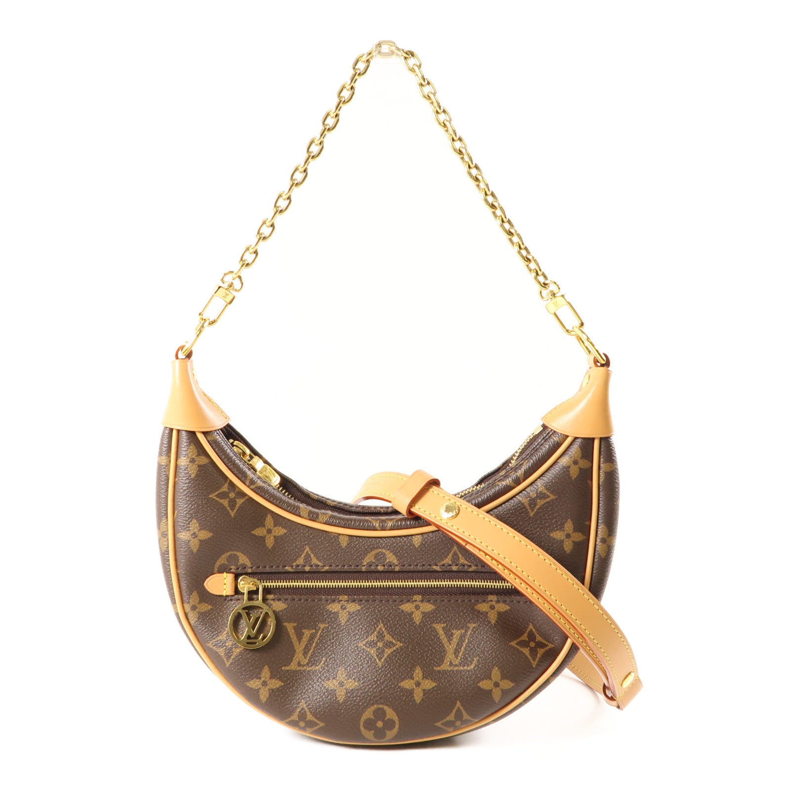 LOUIS VUITTON Monogram Loop金扣肩背袋棕色