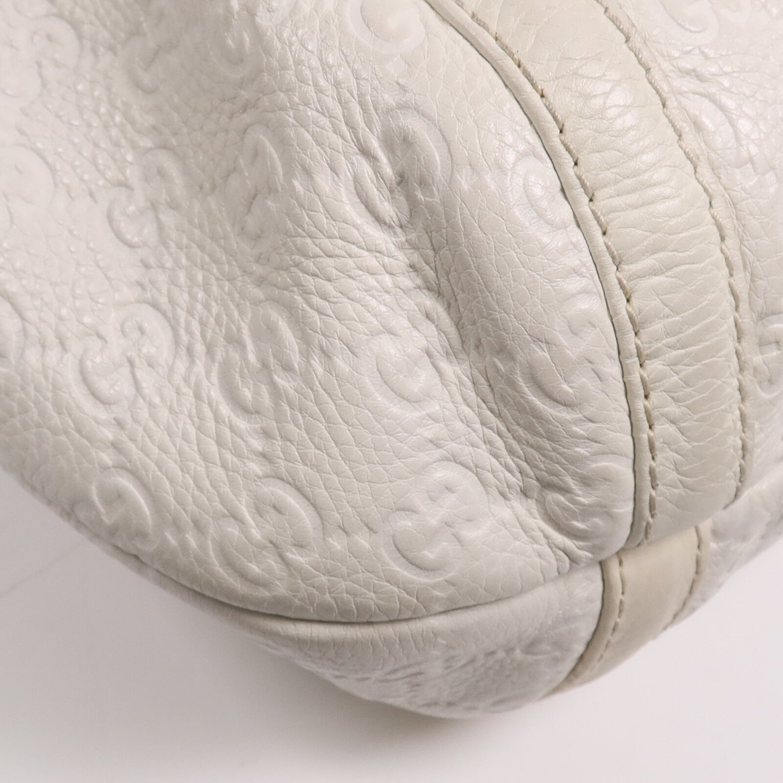 GUCCI 牛皮皮革Techro Horsebit Medium Hobo銀扣肩背袋