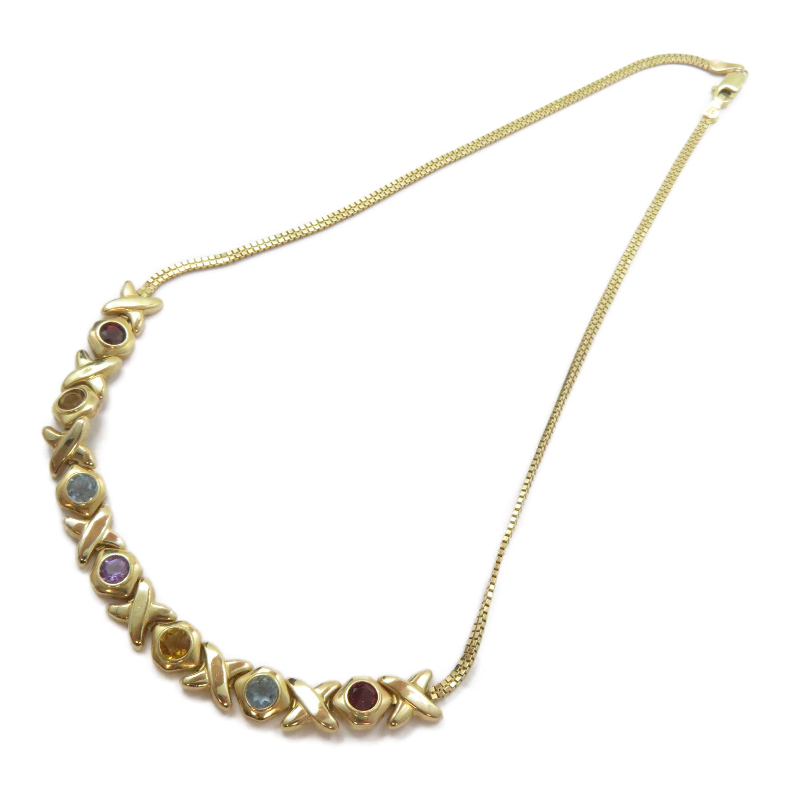 JEWELRY 14K黃金Color Stone Necklace彩色寶石項鍊