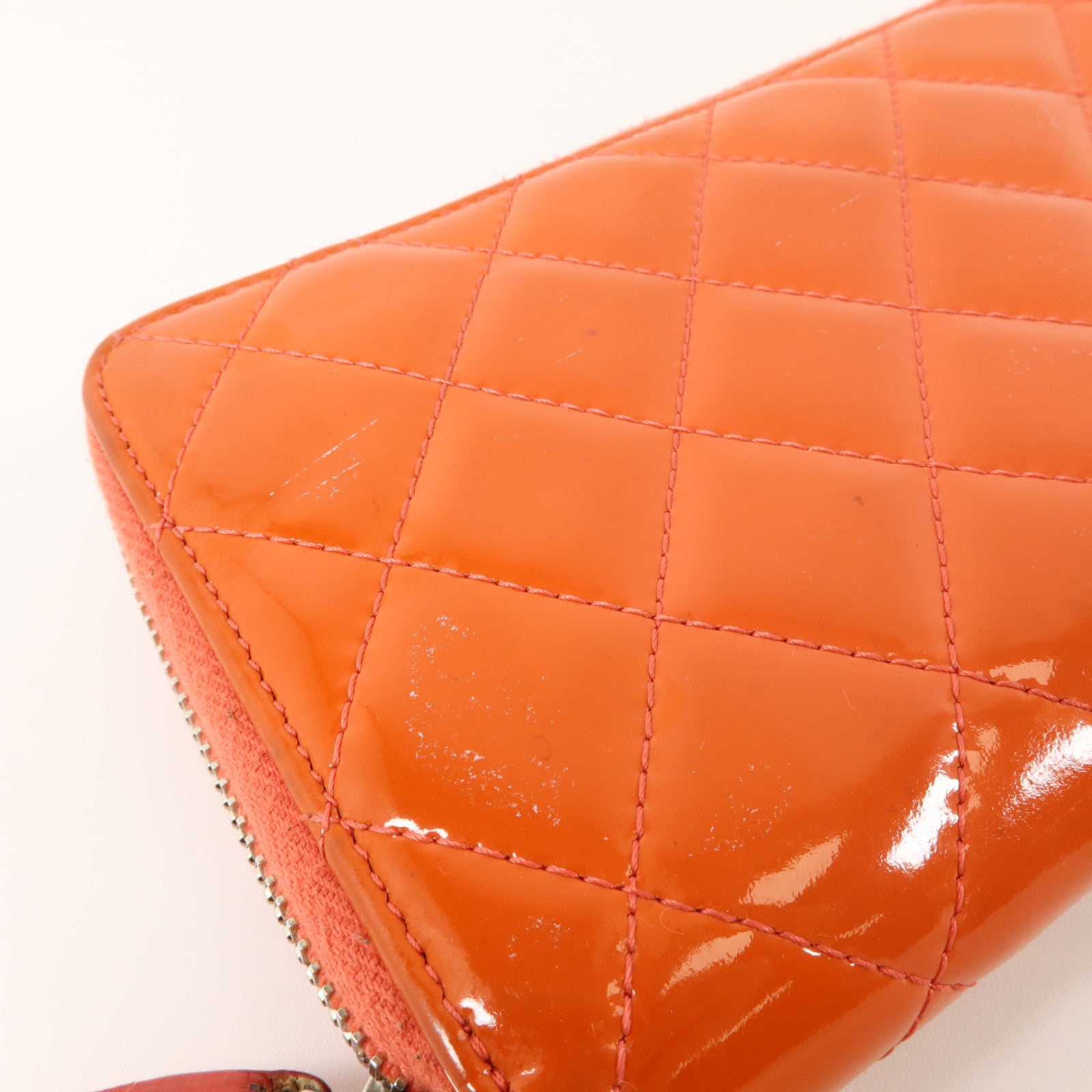CHANEL 漆皮皮革Long Round Wallet長錢包