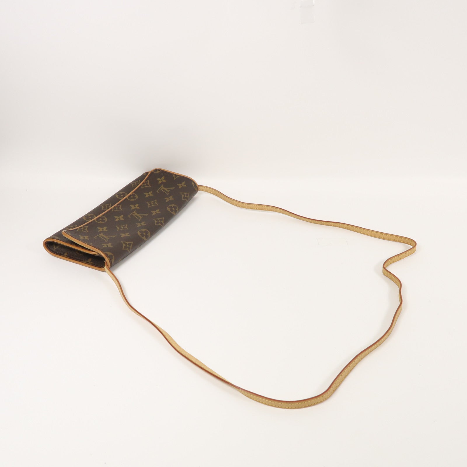 LOUIS VUITTON Monogram Pochette Twin GM金扣肩背袋啡色