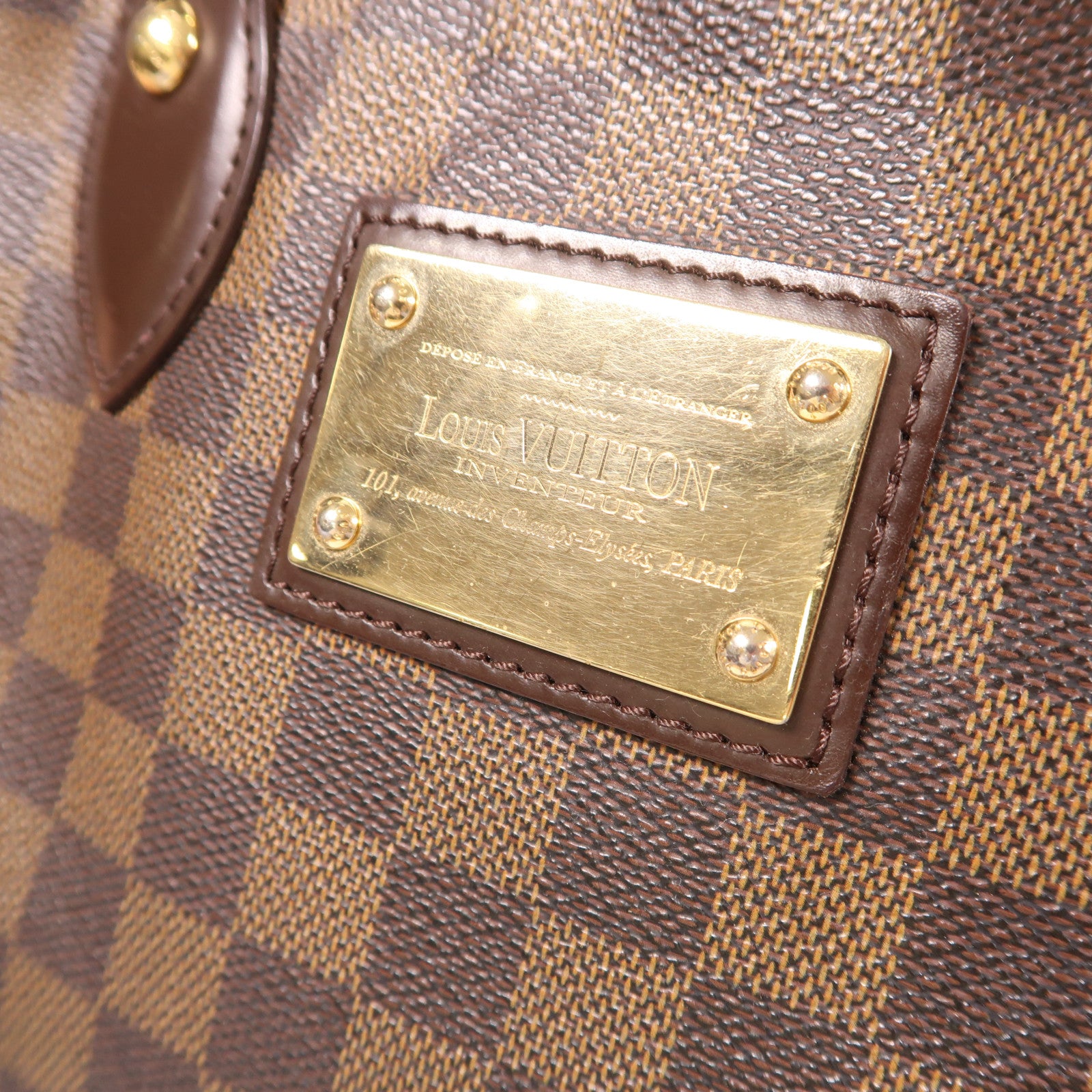 LOUIS VUITTON 【激減優惠】Damier Hampstead PM金扣肩背袋/手挽袋