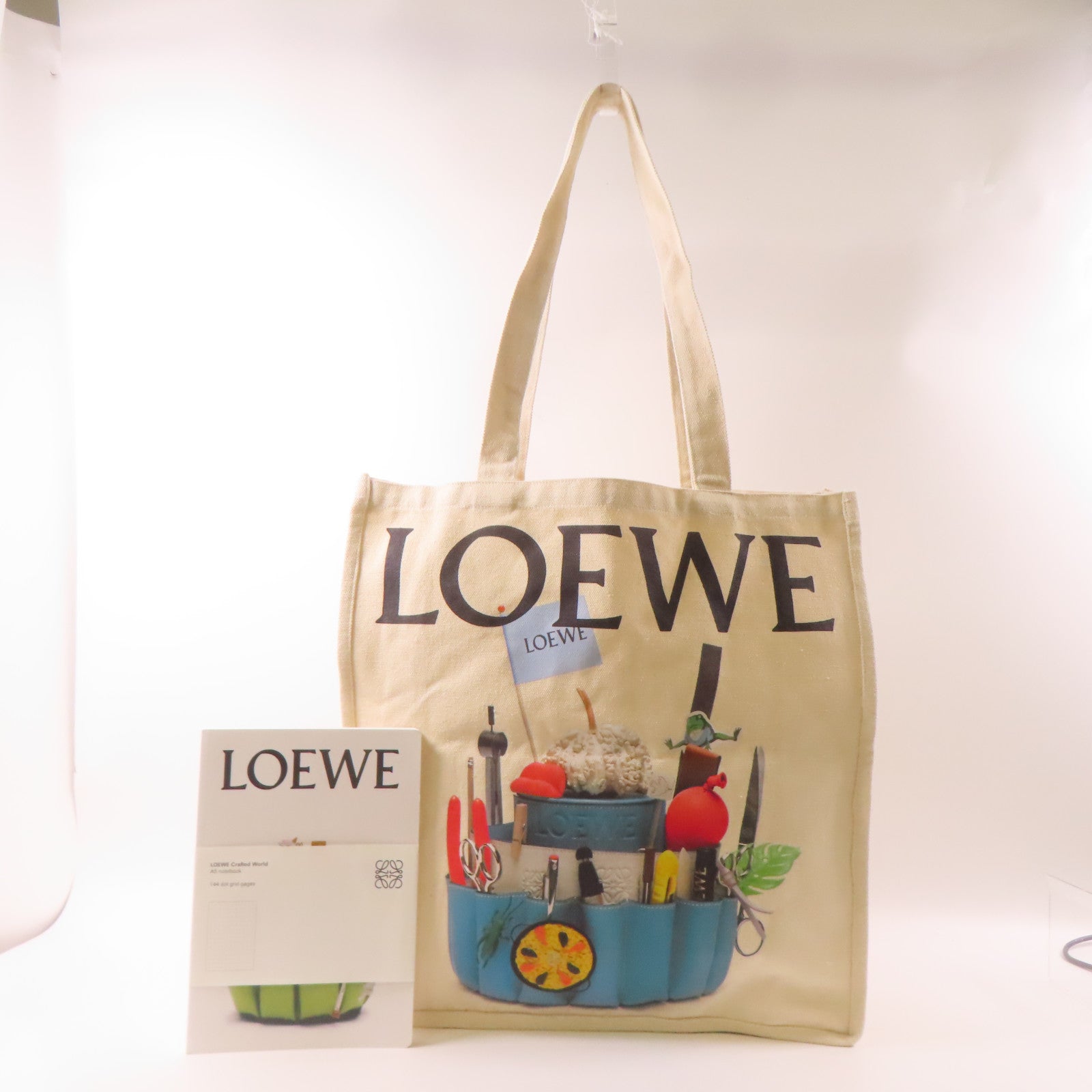 LOEWE 帆布Tote Bag肩背袋米色
