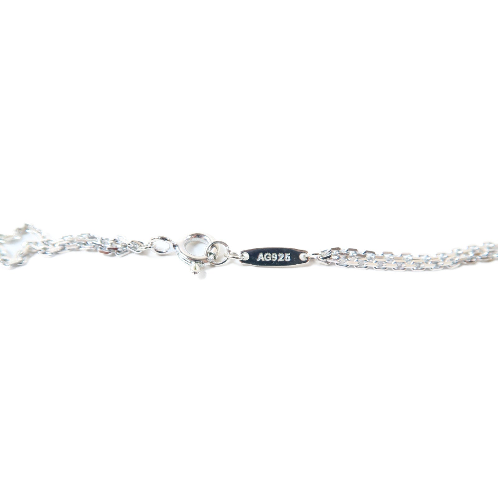 TIFFANY＆CO 925純銀Large Double Link Pendant Necklace項鍊銀色