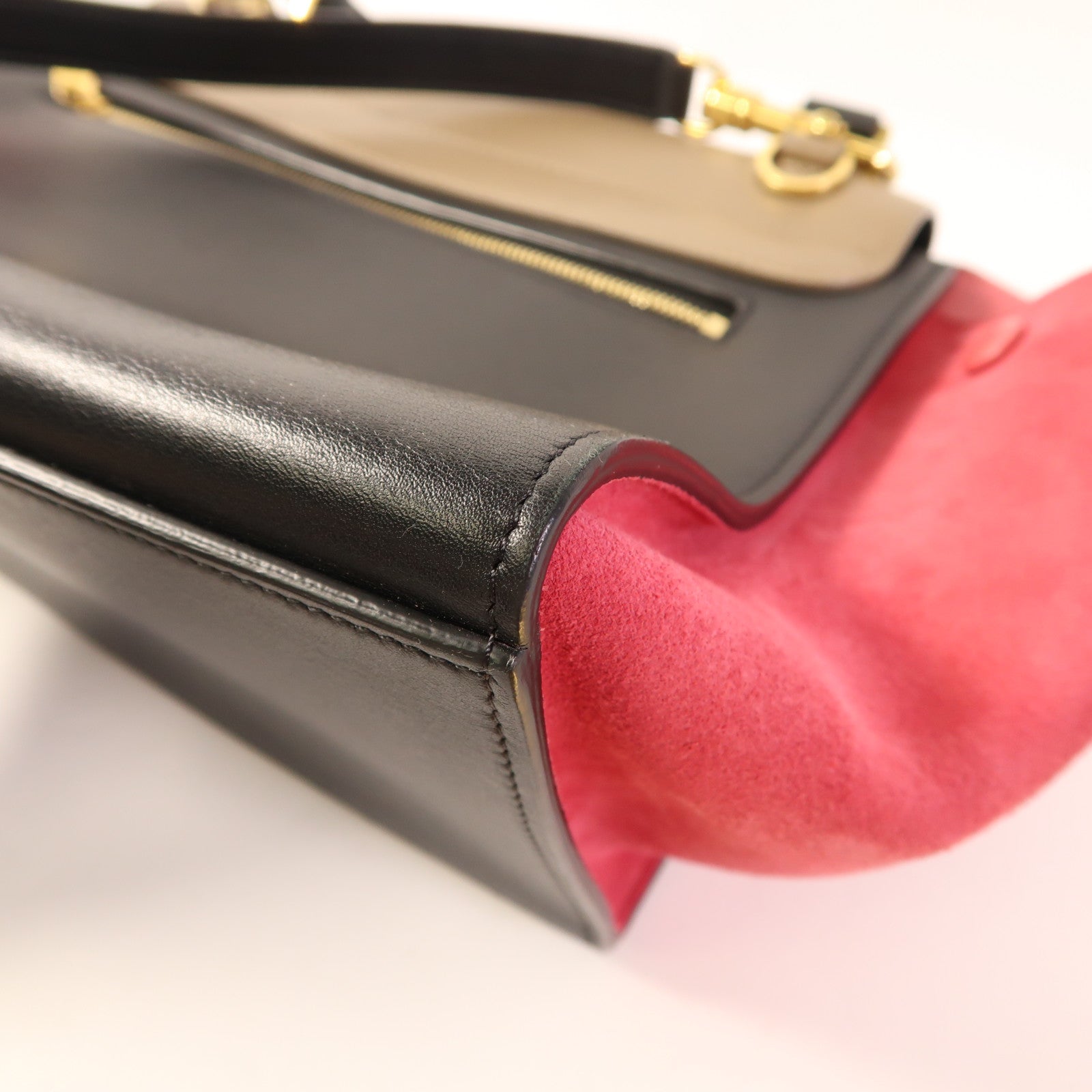 CELINE 牛皮皮革Trapeze金扣手挽肩背兩用袋