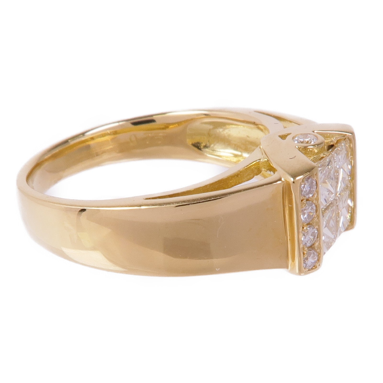 JEWELRY 【激減優惠】18K黃金Diamond Ring鑽石戒指US#4.75