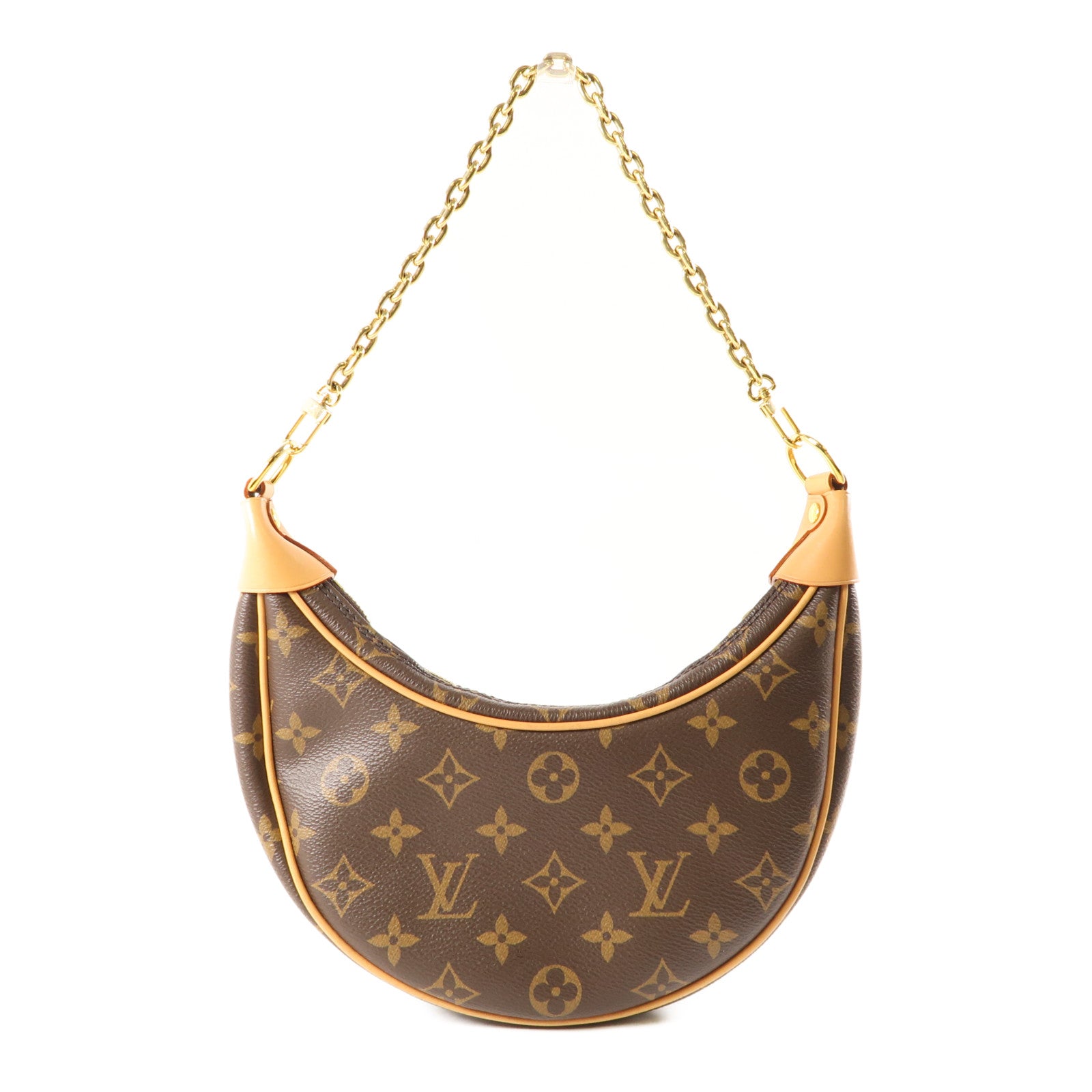 LOUIS VUITTON Monogram Loop金扣肩背袋棕色