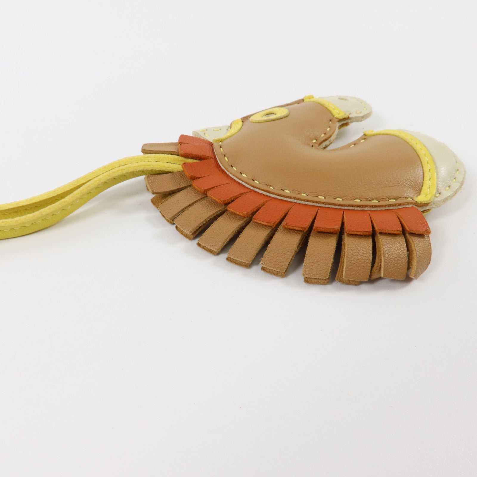 HERMES Milo皮革Geegee Camail掛飾Chai/Craie/Lime/Cornaline