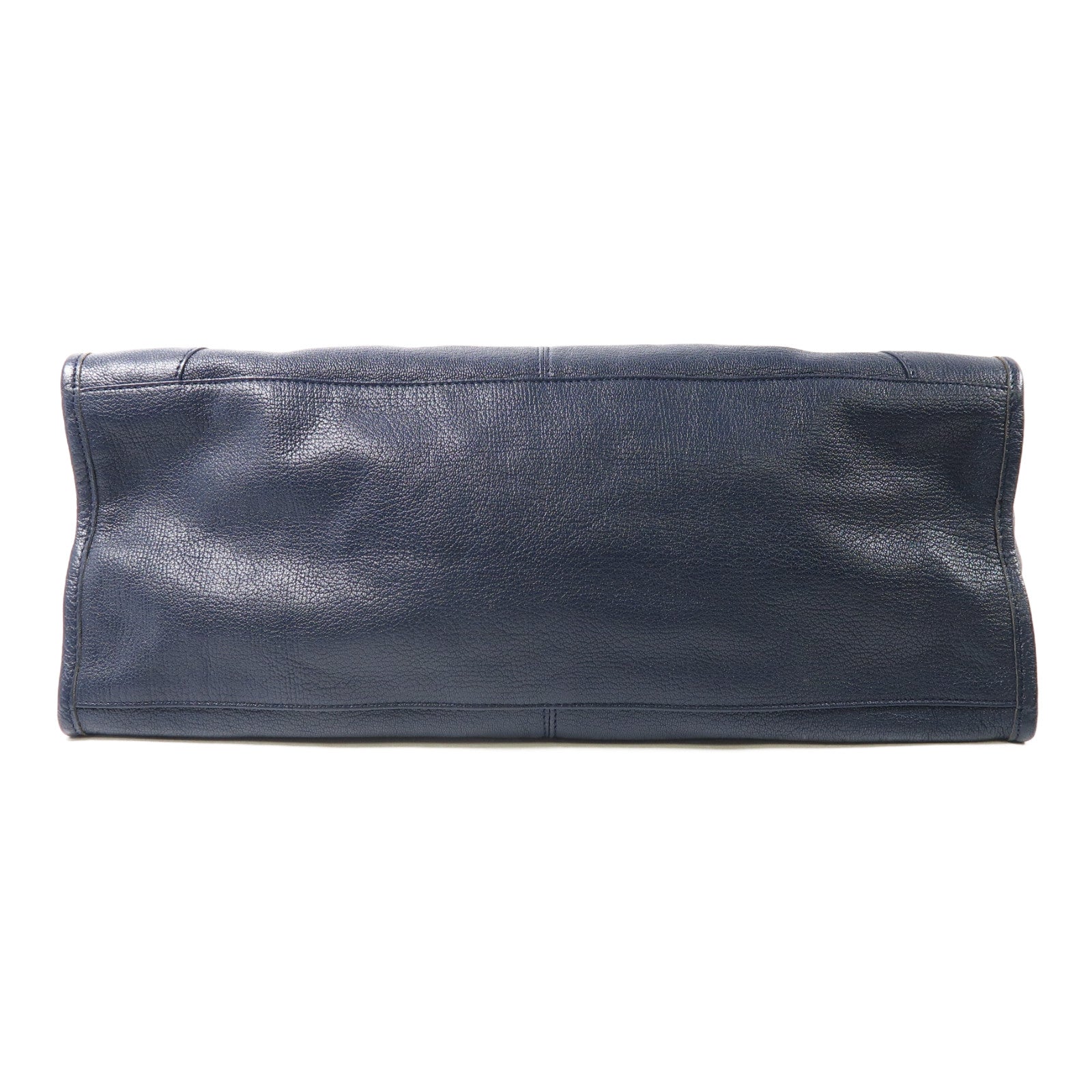 BALENCIAGA 牛皮皮革Part Time金扣手挽肩背兩用袋深藍色
