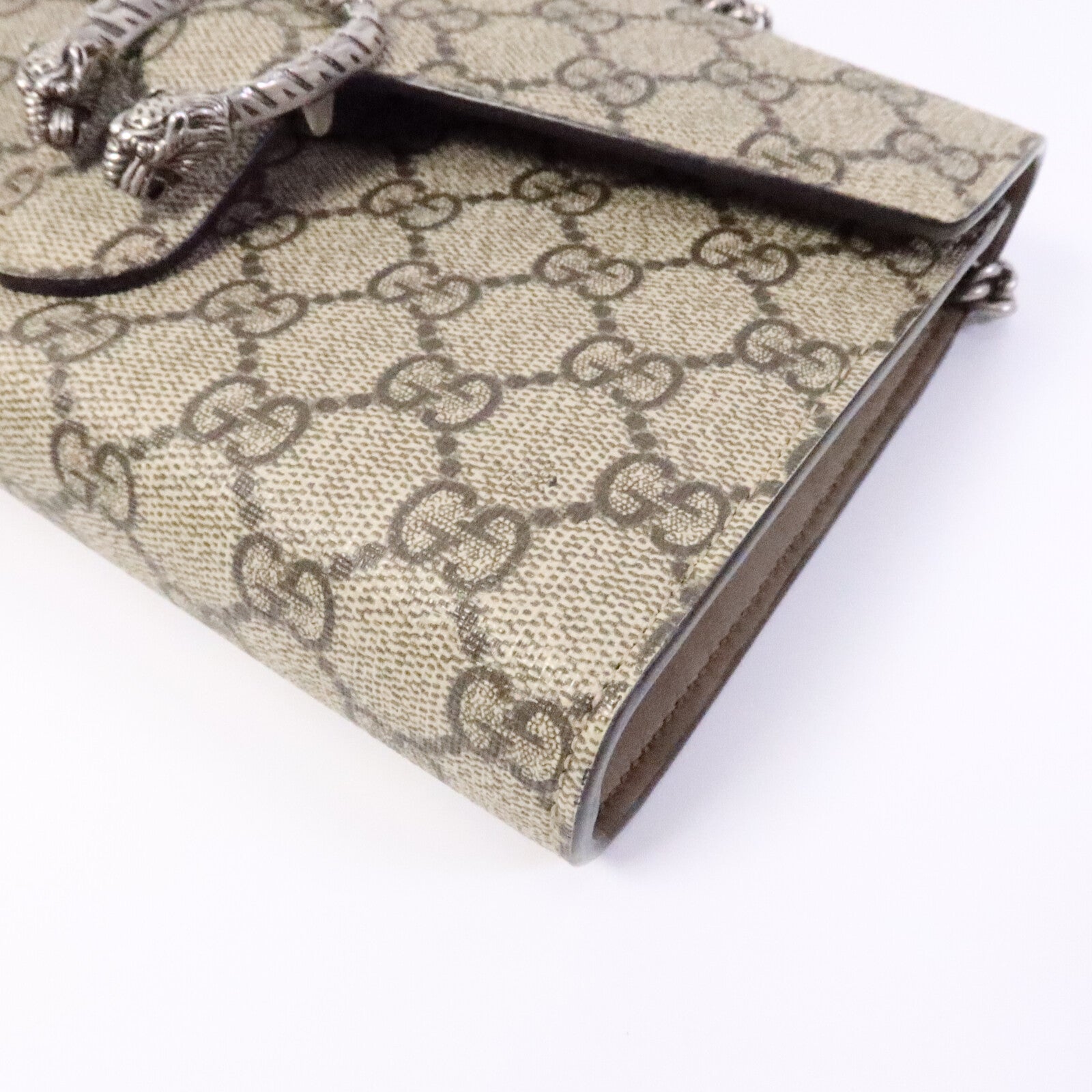 GUCCI 塗層帆布Dionysus Wallet On Chain鏈帶肩背袋