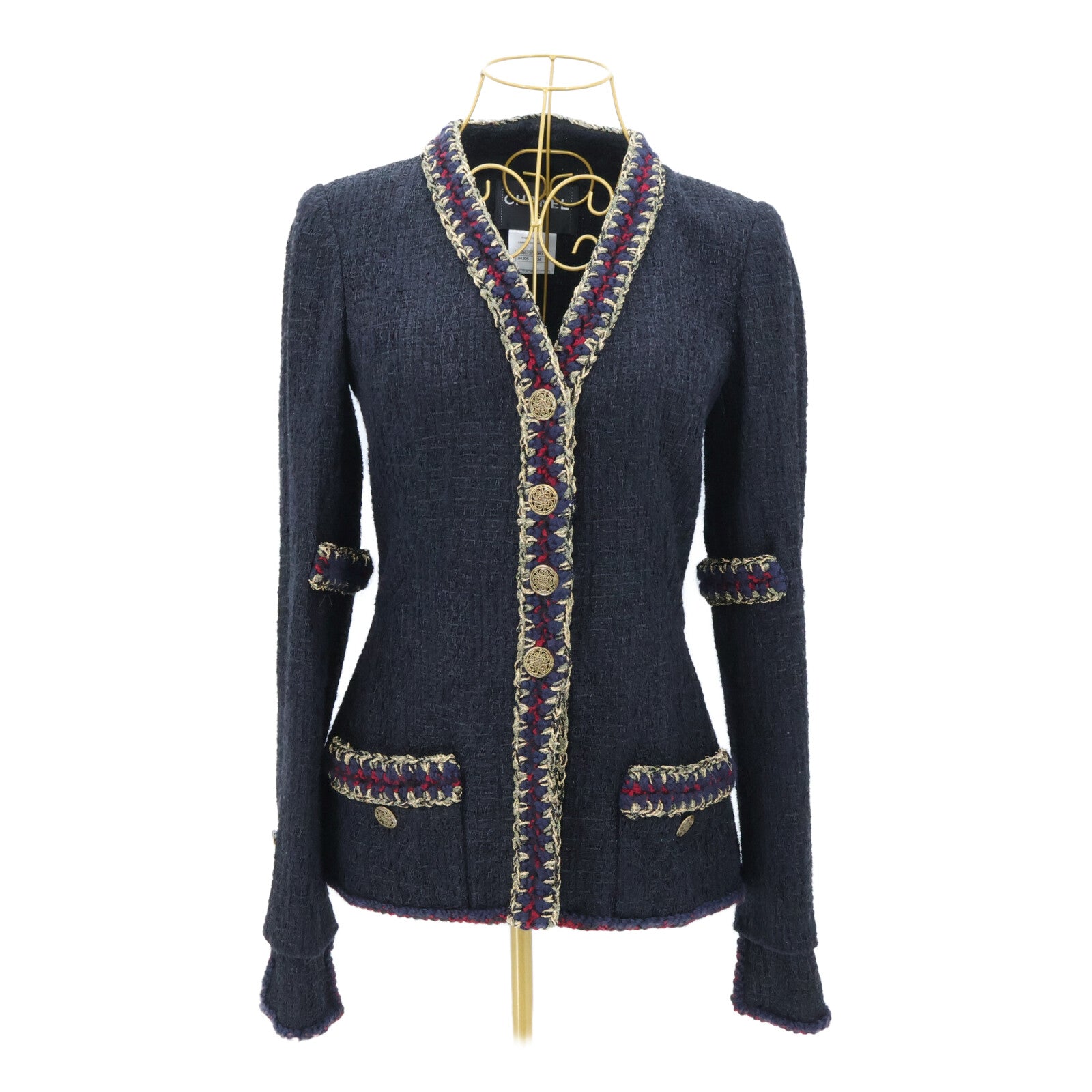 CHANEL Collarless Tweed Jacket外套