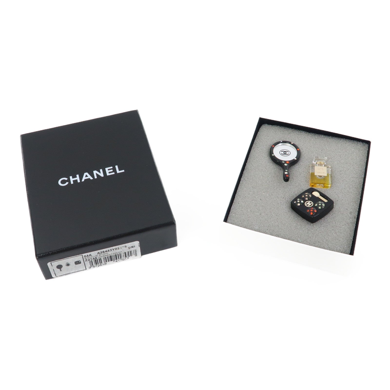 CHANEL 金屬/PVC Pin Set Brooches胸針黑色/黃色