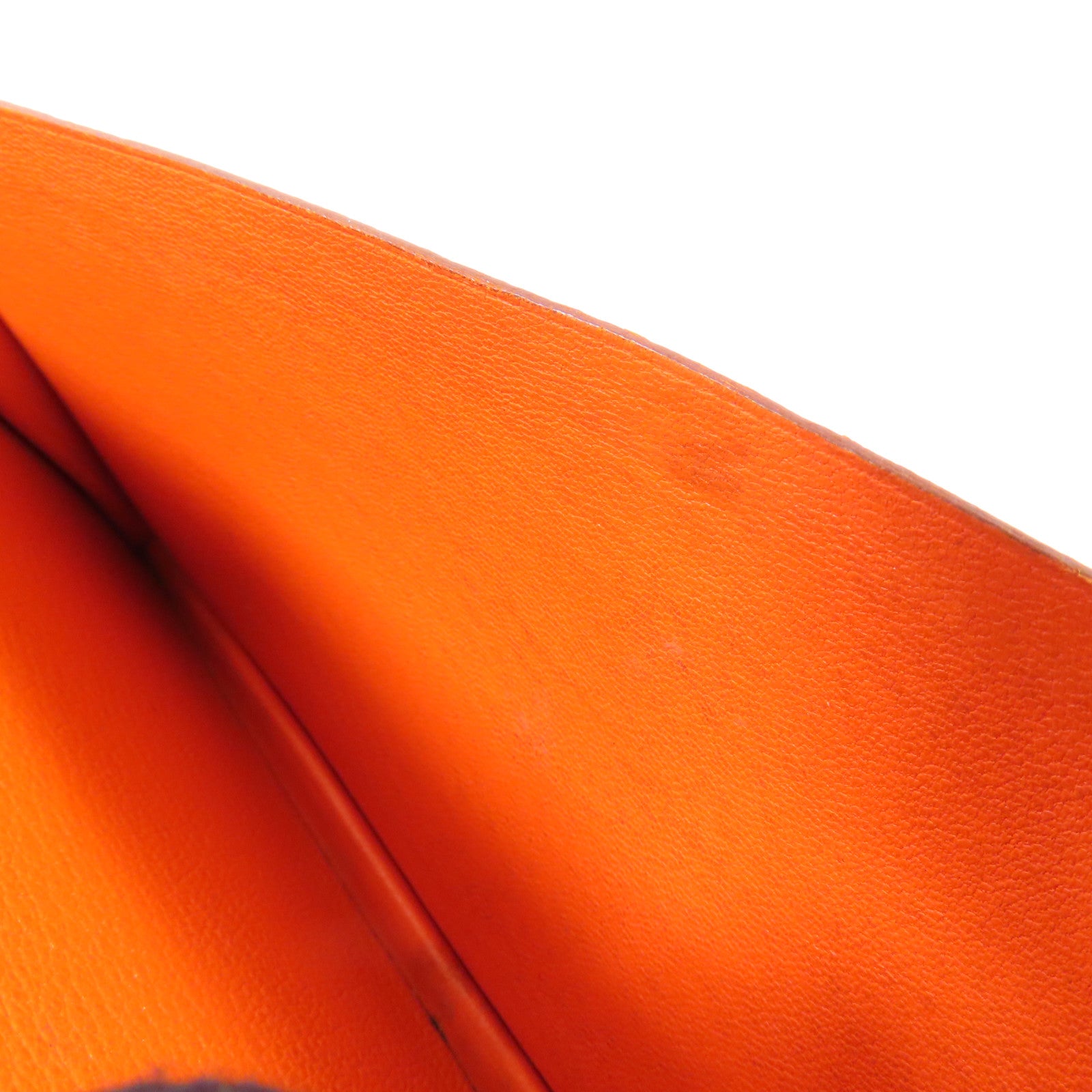 HERMES Chevre皮革Bearn金扣長錢包93 Orange