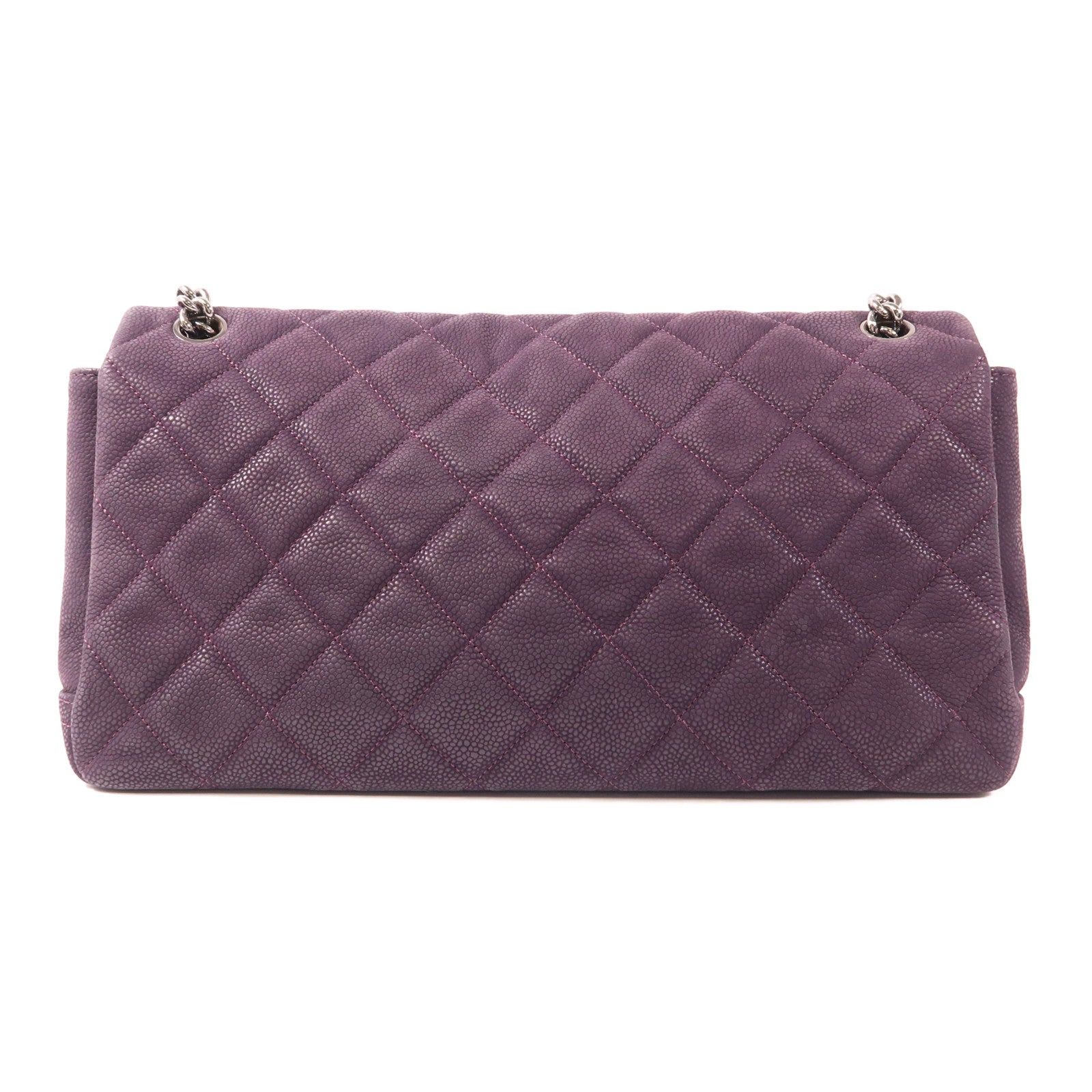 CHANEL CC SHW Chain Shouder Bag Calfskin Leather Purple