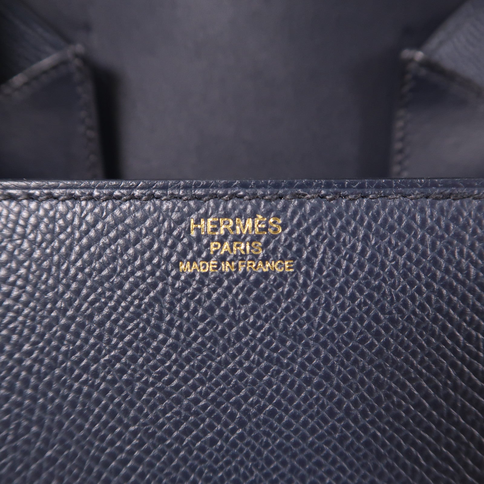 HERMES Epsom皮革Della金扣肩背袋Bleu Nuit
