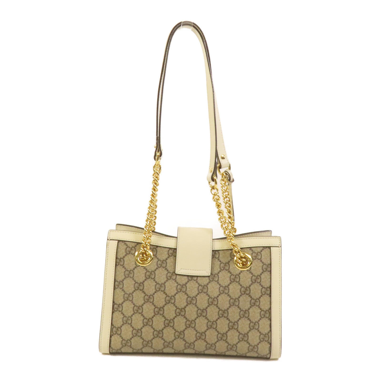 GUCCI 塗層帆布Padlock金扣鏈帶肩背袋